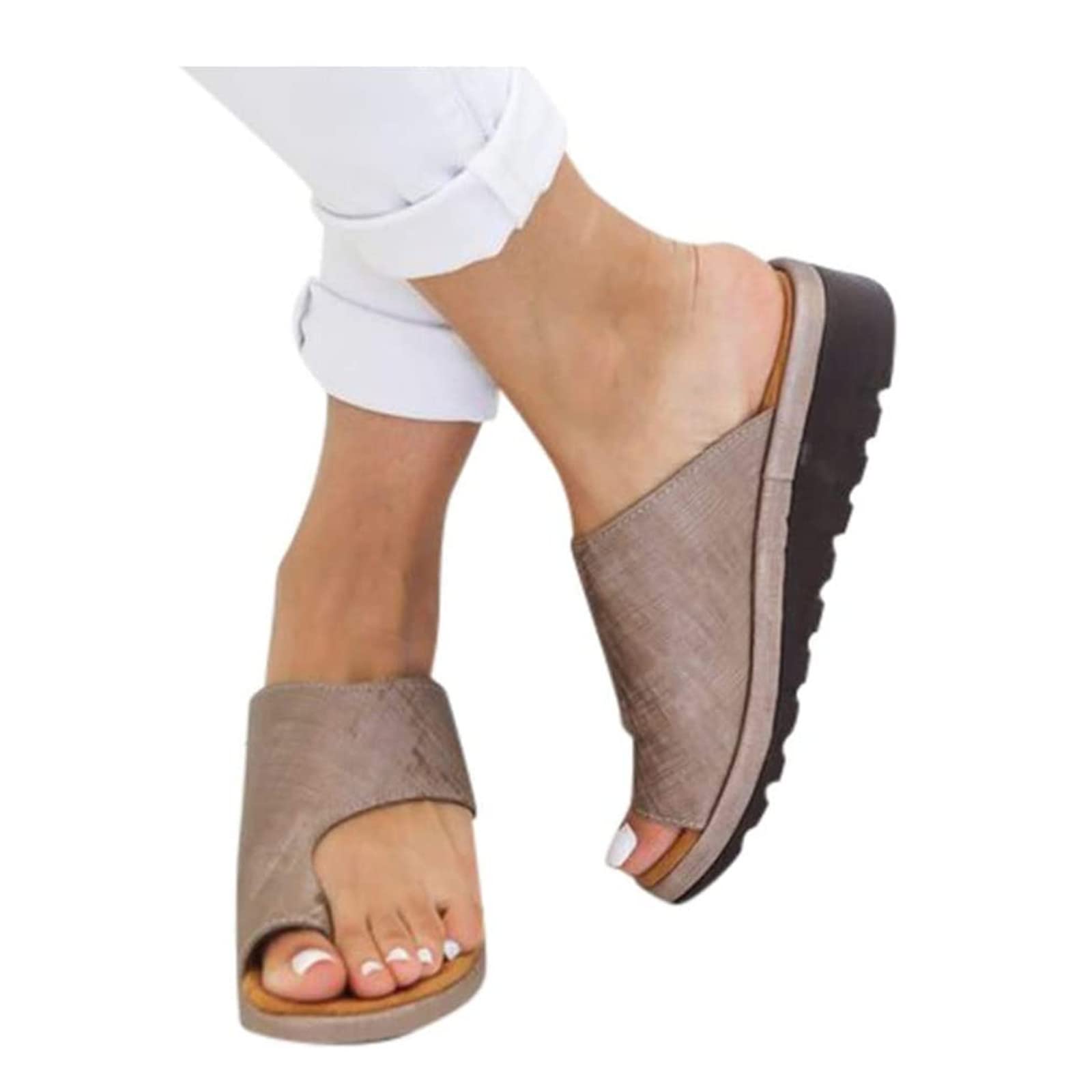 Lausiuoe Women's Summer Beach Sandals - Comfortable Clip Toe Thong Flip Flops for Casual & Dressy Outfits | Cute Flat Sandals for Vacation, Poolside & Everyday Wear
