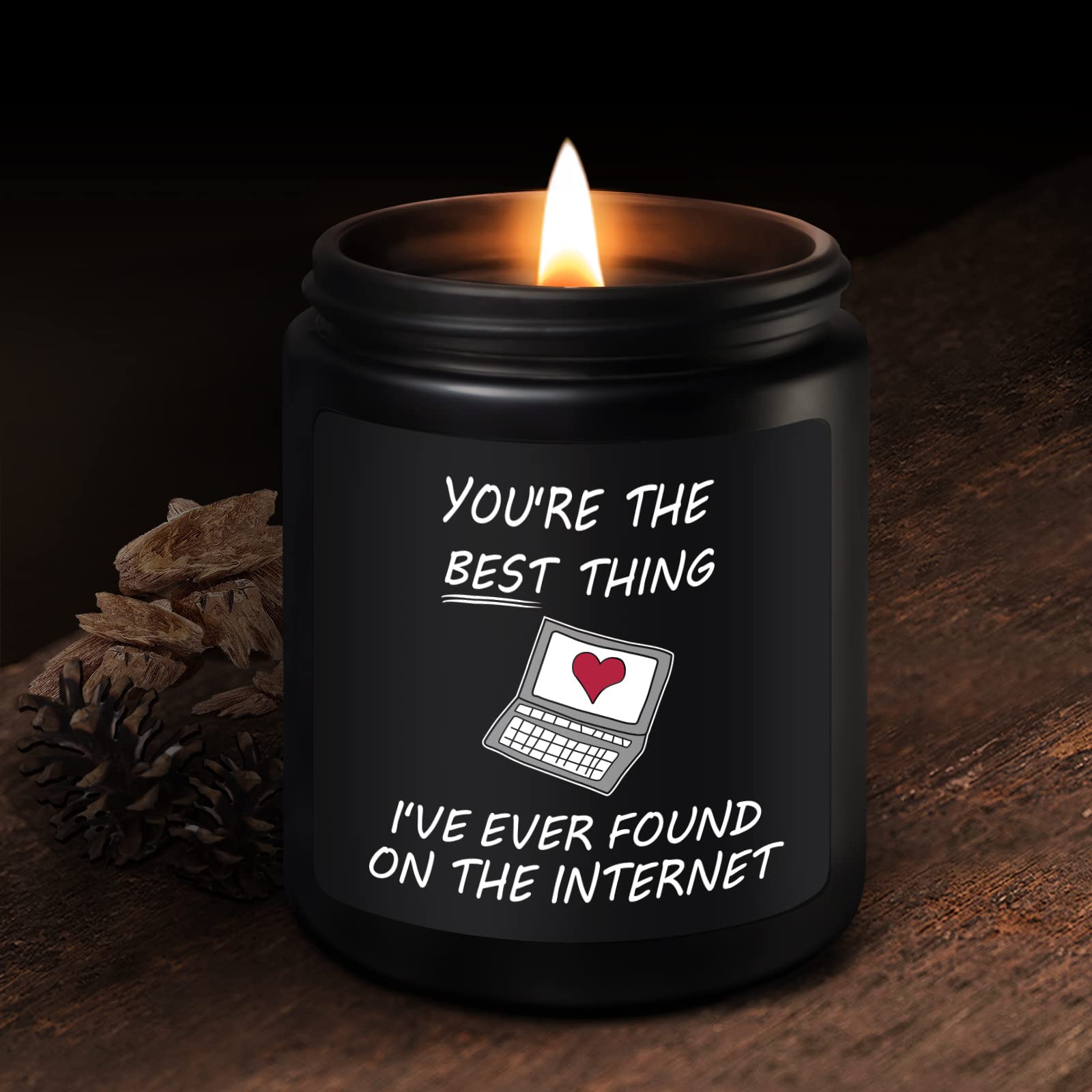 Romantic Sandalwood Scented Candles for Men - Perfect Anniversary, Christmas, Birthday & Valentine's Day Gifts for Boyfriend, Husband or Fiance | Thoughtful Online Gift for Couples | Creates Cozy Atmosphere for Date Nights & Relaxation