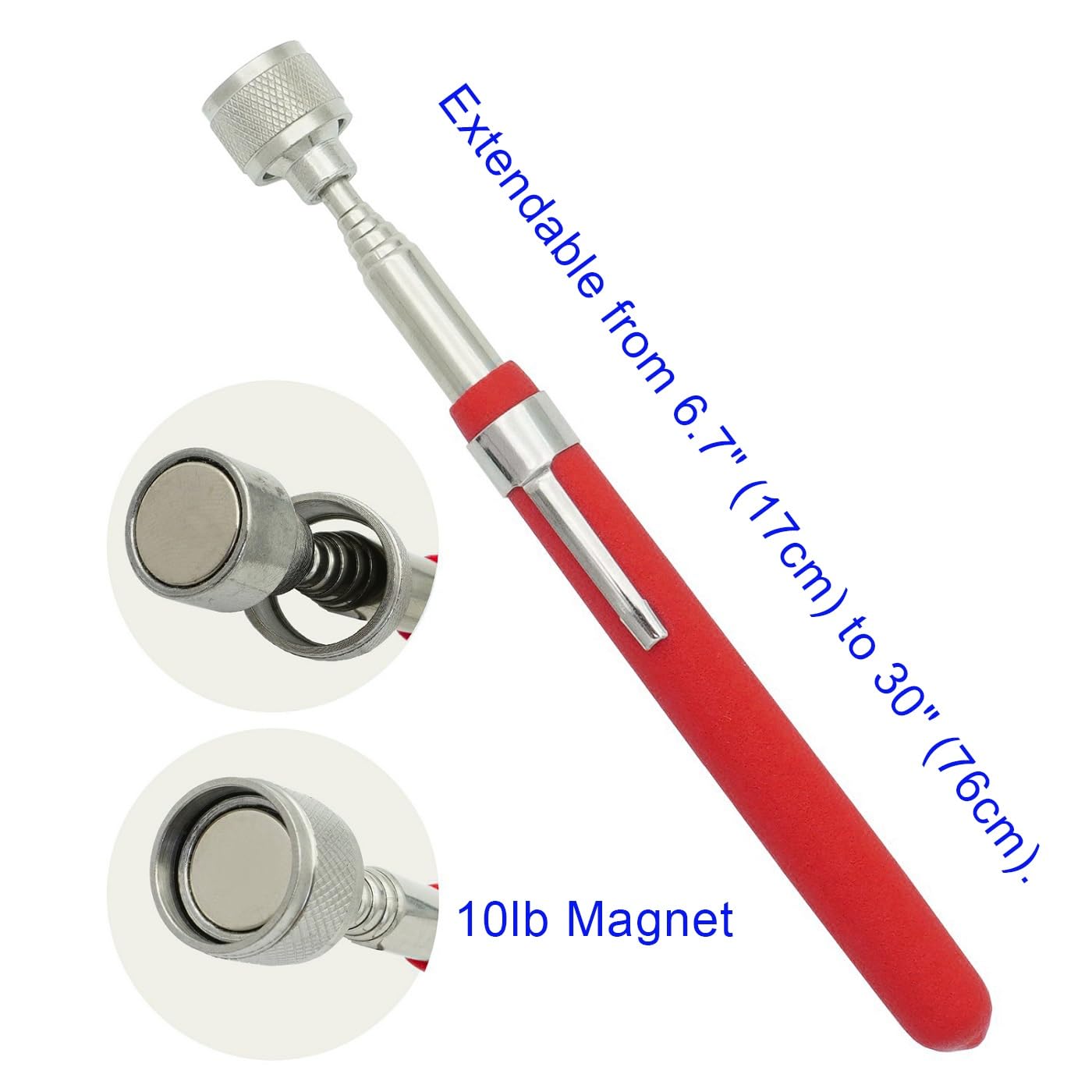 Telescopic Magnetic Pickup Tool Set - 10LB Magnet Pickup (30