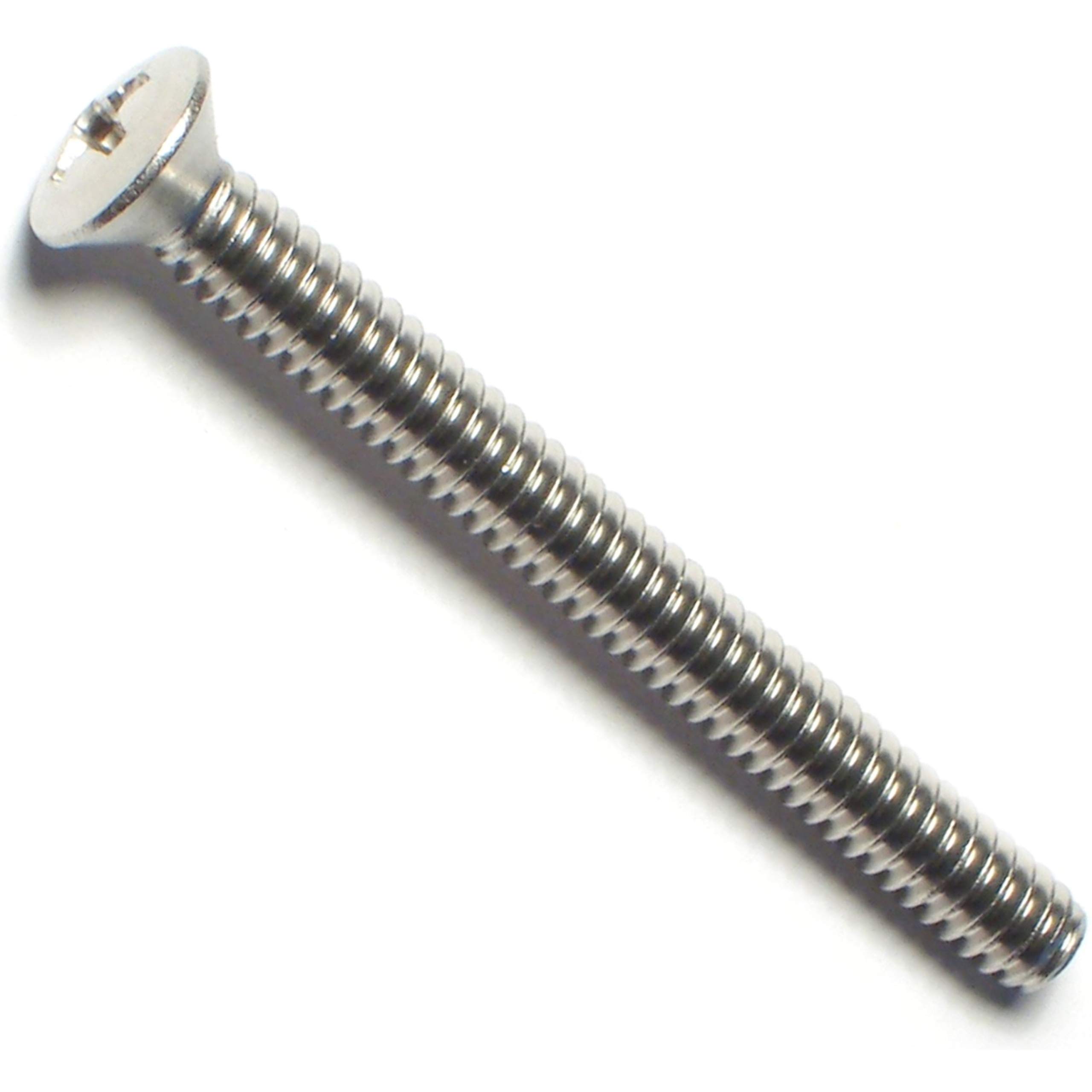 Phillips Oval Head Machine Screws 10-24 x 2 Inch, Pack of 6 - Stainless Steel Fasteners for Furniture, Electronics & DIY Projects