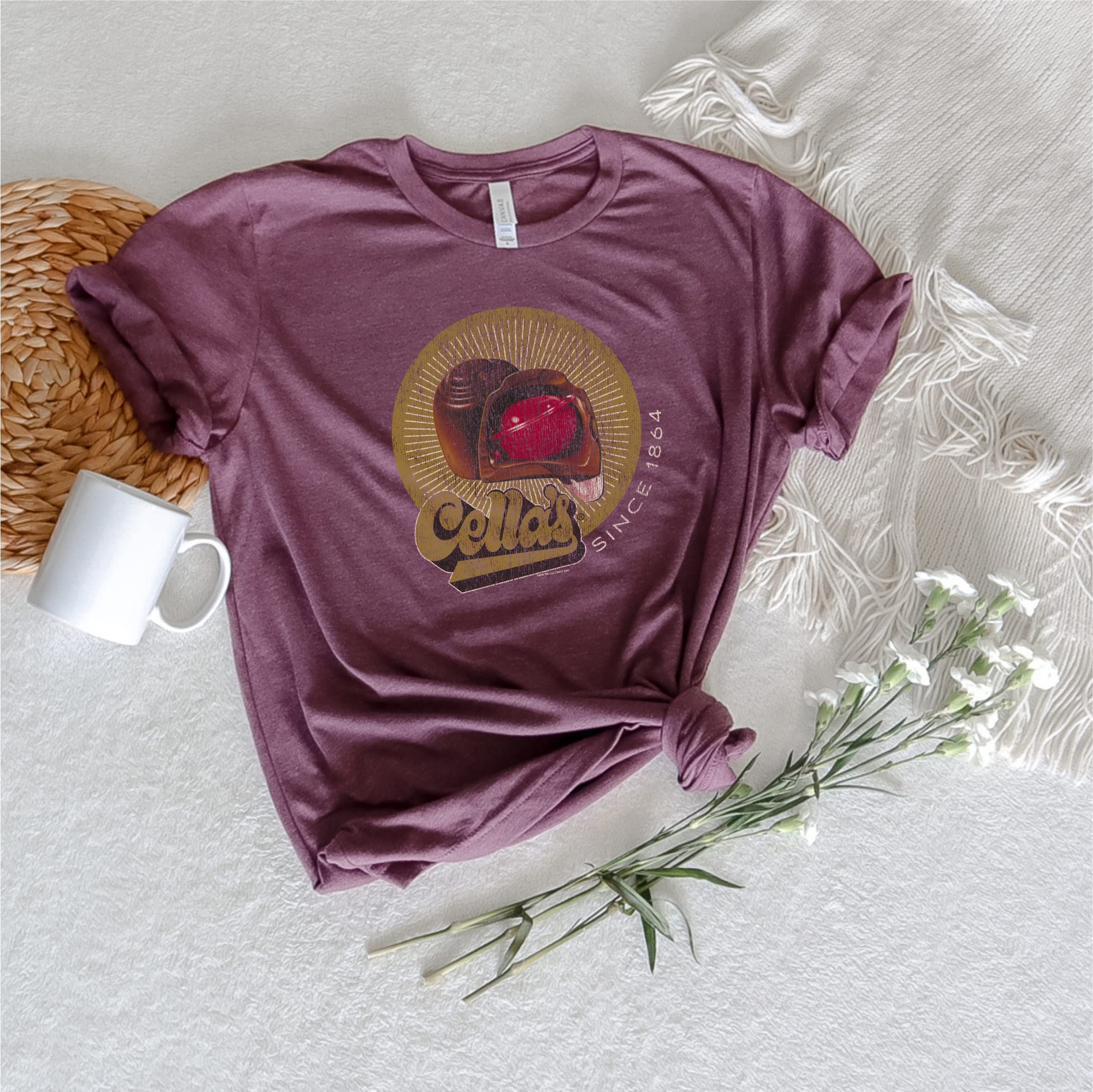 Cella's Chocolate Covered Cherries T-Shirt | Vintage Candy Graphic Tee for Men & Women - Perfect for Casual Wear, Candy Lover Gifts & Retro Fashion Outfits