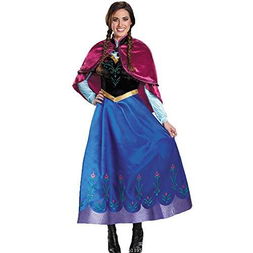 Hotcostyle Blue Princess Cosplay Dress with Cape - Aisha Costume for Halloween, Masquerade & Cosplay Events (2-Piece Set) | Perfect for Parties, Costume Balls & Themed Gatherings
