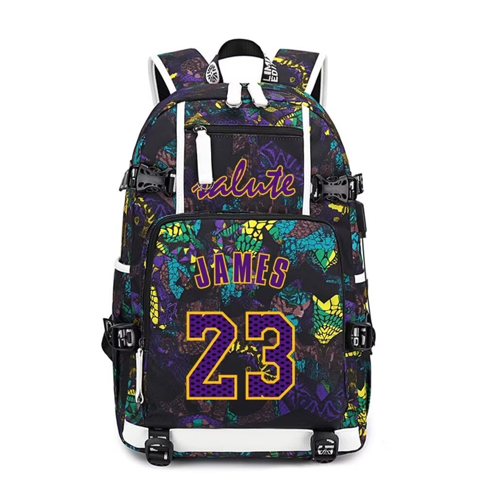 James NBA Backpack for Travel & School - Men & Women Fans (Style 5) - Perfect for Basketball Games & Daily Use