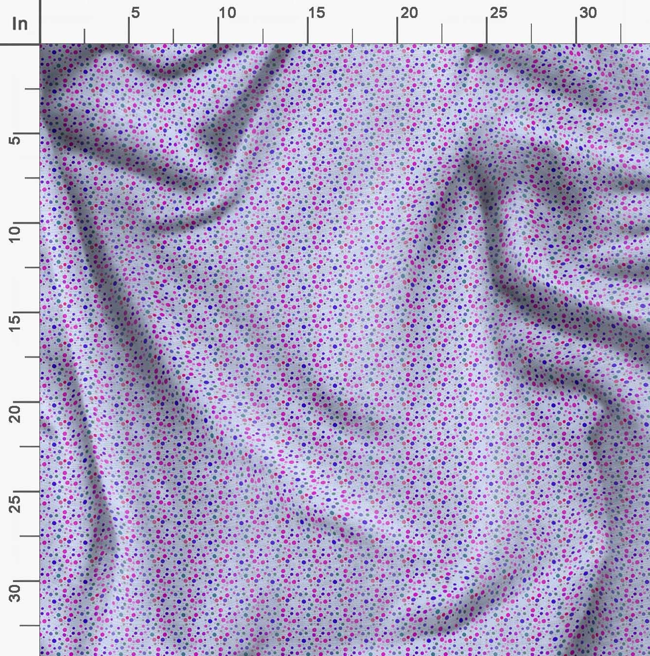 Soimoi Moss Georgette Blue Polka Dot Fabric by The Yard - 42 Inch Wide Printed Fabric for Dresses, Blouses & DIY Crafts - Lightweight Flowy Material for Fashion Sewing & Home Decor Projects