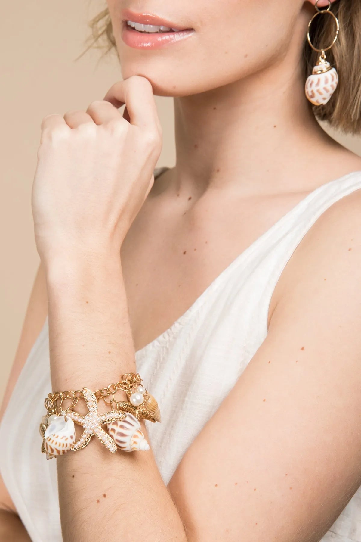 Shell Gold Hoop Earrings - Elegant Beach Jewelry for Women | Perfect for Summer Vacations, Weddings & Boho Fashion