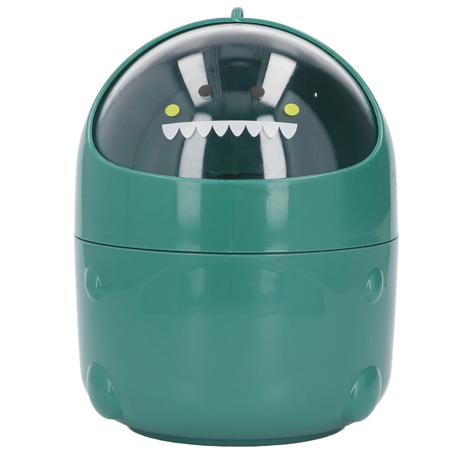 Dinosaur Style Desktop Trash Can - Large Mouth Mini Wastebasket for Home, Office & Kitchen | Plastic Tabletop Bin for Vanity, Desk & Workspace (Little Dinosaur - Green) - Perfect for Small Spaces & Organization