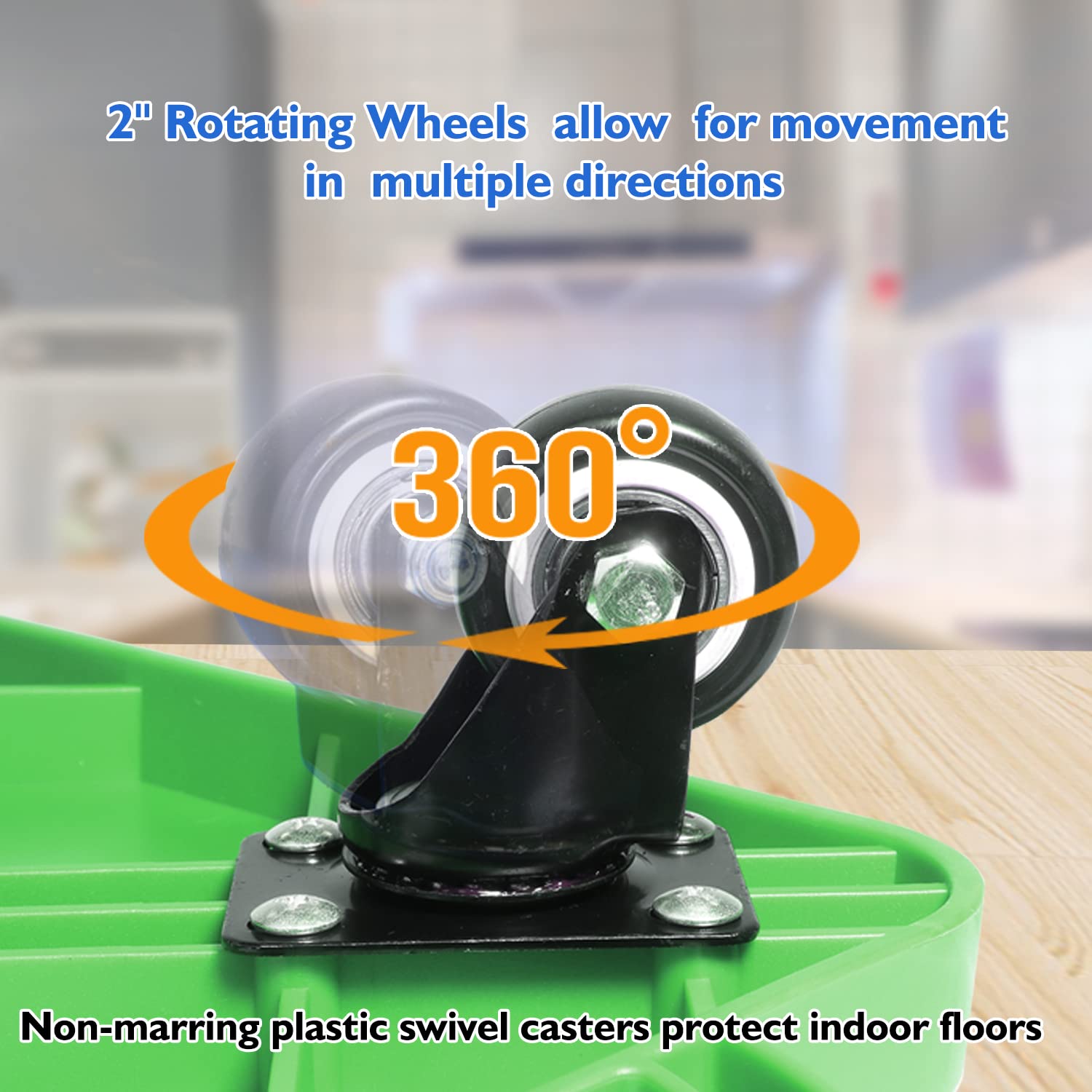 GSE Games & Sports Expert Gym Floor Scooter Board with Handles - Kids Indoor Play Equipment - Fun Sitting Scooter with Non-Marring Plastic Casters for Children - Perfect for School Gyms, Daycare Centers & Home Playrooms