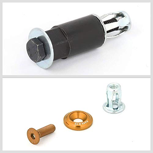 NRG Innovations FW-150RG 10-Piece 20MM Wide Fender Washer & Bolt Kit - Rose Gold Plastic Rivets for Automotive, Marine & DIY Projects - Heavy Duty Fasteners for Car Body Panels, Boat Trim & Home Repairs