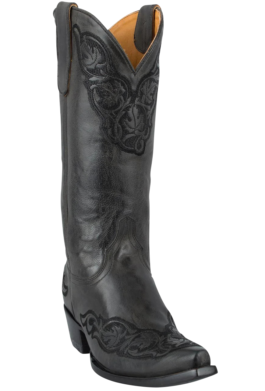 Old Gringo Viridiana Goat Leather Cowgirl Boots for Women - Black Western Riding Boots for Country Dancing & Rodeo Events