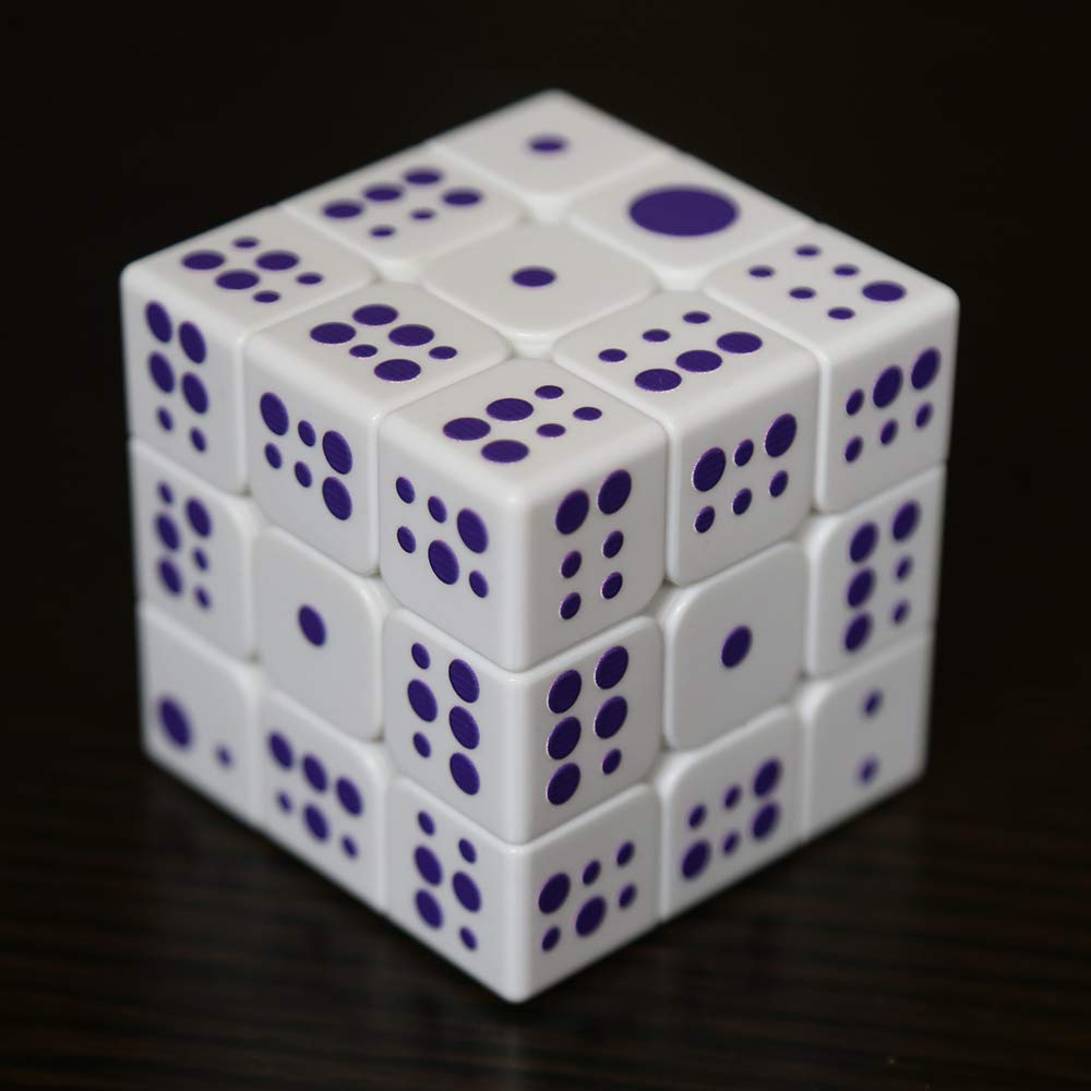 3x3x3 Speed Cube with 3D Relief Braille - Tactile Magic Cube Puzzle for Blind & Visually Impaired - 5.6cm IQ Game for Sight Seekers & Cognitive Training - Perfect for Therapy, Education & Sensory Play