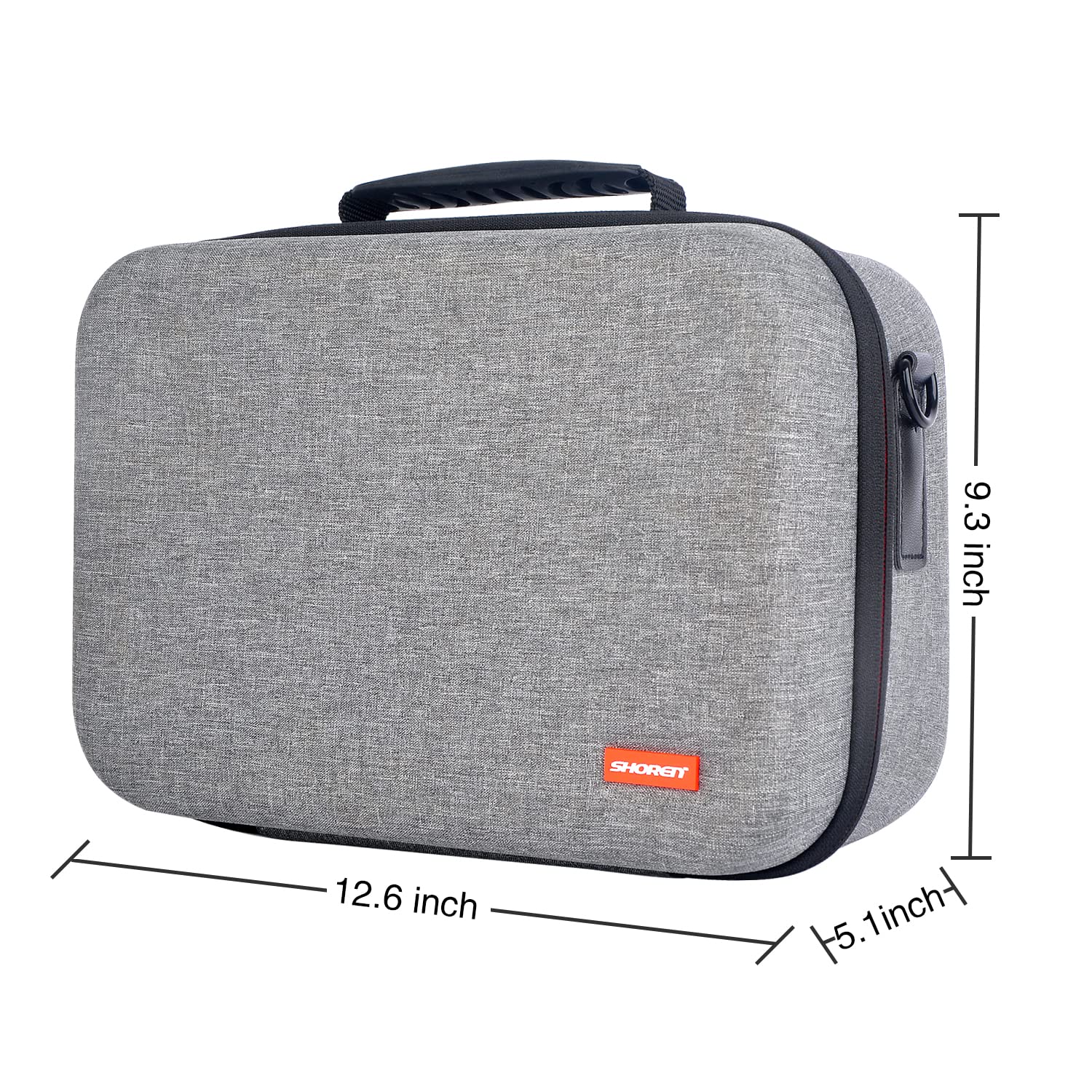 Oculus Quest 2 VR Headset Travel Case - Shockproof EVA Hard Shell Storage Bag with Detachable Shoulder Strap for Controllers & Accessories (Gray) | Perfect for Gaming, Travel & Safe Storage