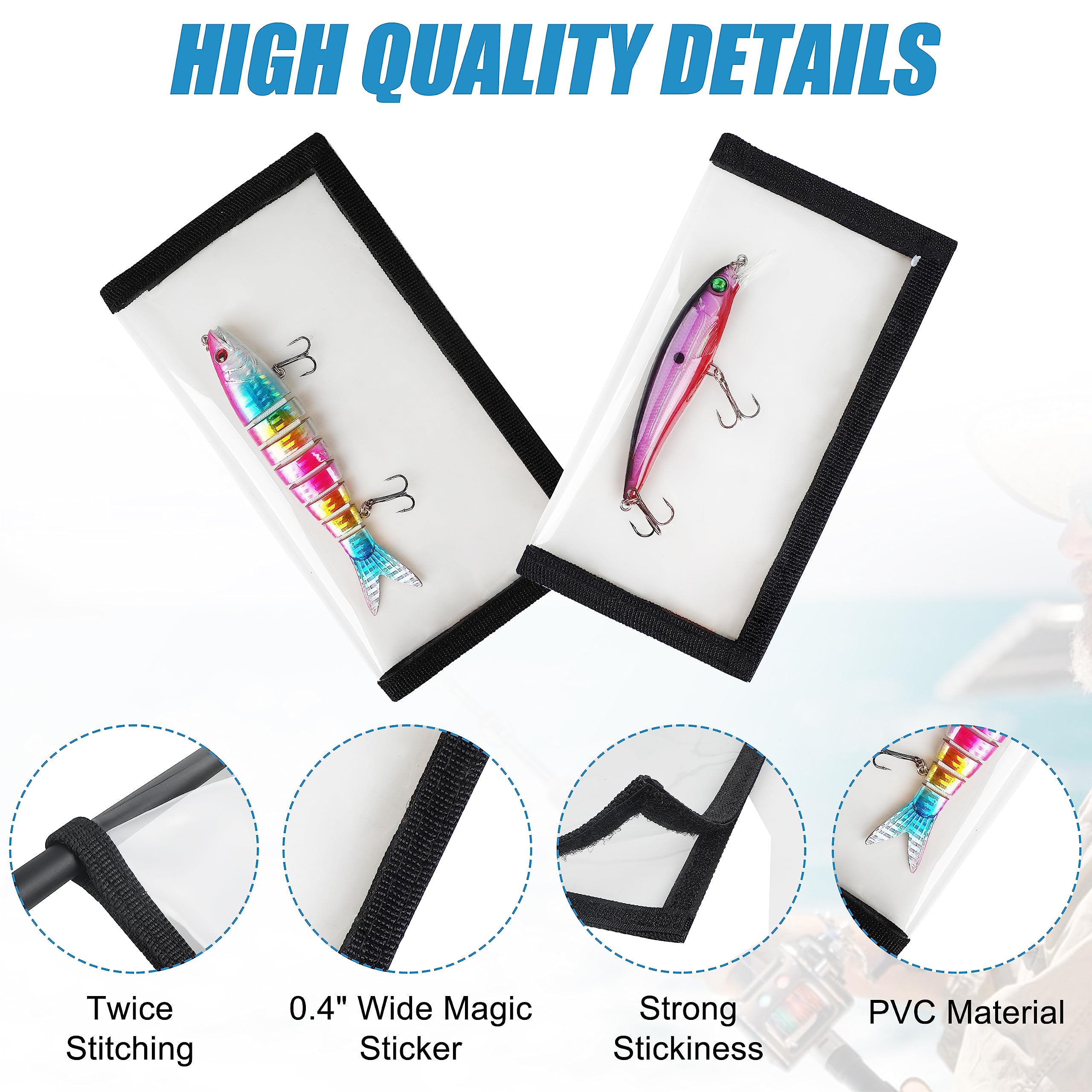 FUSIGO Fishing Lure Wraps - 10pcs Durable PVC Bait Covers with Clear Visibility for Hook Protection | Safe Bait Storage Solution for Freshwater & Saltwater Fishing | Ideal for Bass, Trout, and Walleye Fishing Trips