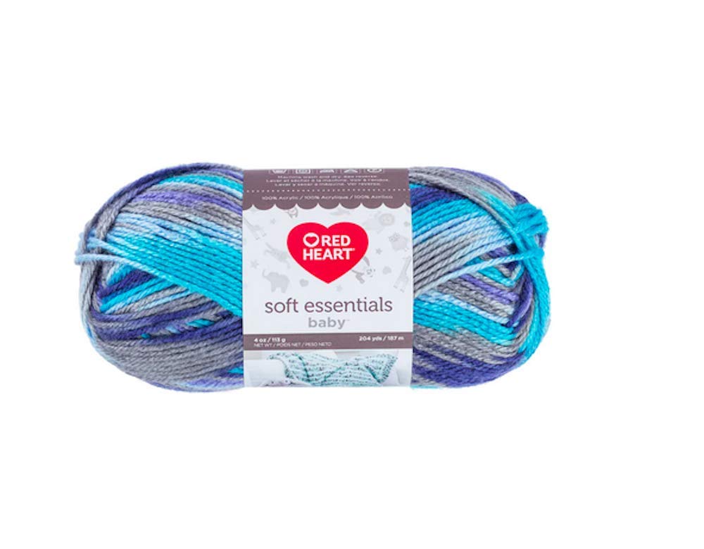 Red Heart Soft Essentials Baby Knitting & Crochet Yarn - Night Sky Color | Ultra-Soft Acrylic Yarn for Baby Blankets, Hats & Scarves | Perfect for DIY Knitting Projects & Handmade Gifts