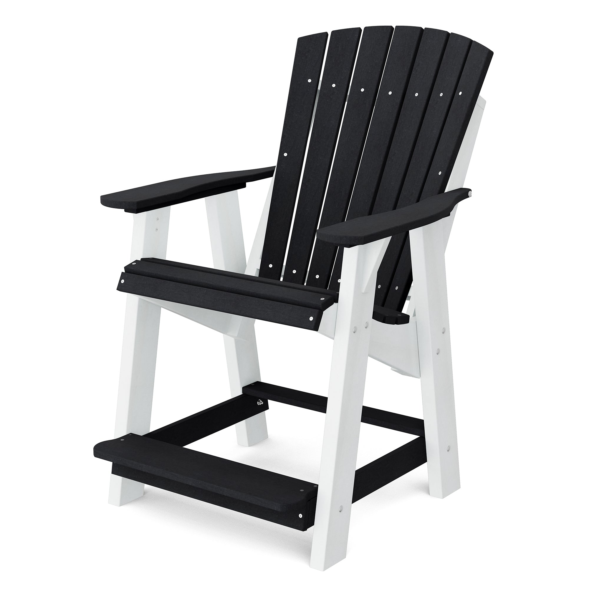 Premium Heritage High Adirondack Chair - Solid Wood Outdoor Patio Furniture for Garden, Deck, Poolside & Backyard Relaxation