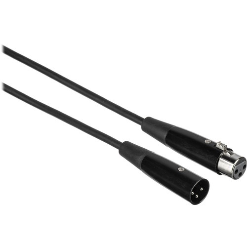 Hosa Technology 3 Pin XLR Male to Female Balanced Microphone Cable - 25ft Professional Audio Cable for Studio Recording, Live Performance & DJ Equipment (Black Connectors)