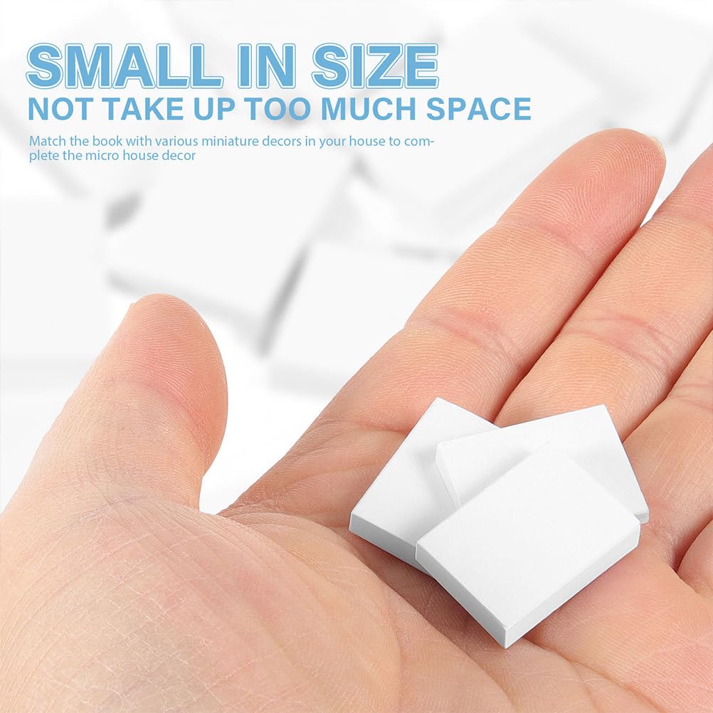 Miniature Books Kit - 150 Blank Dollhouse Books for DIY Bookshelf Decor
