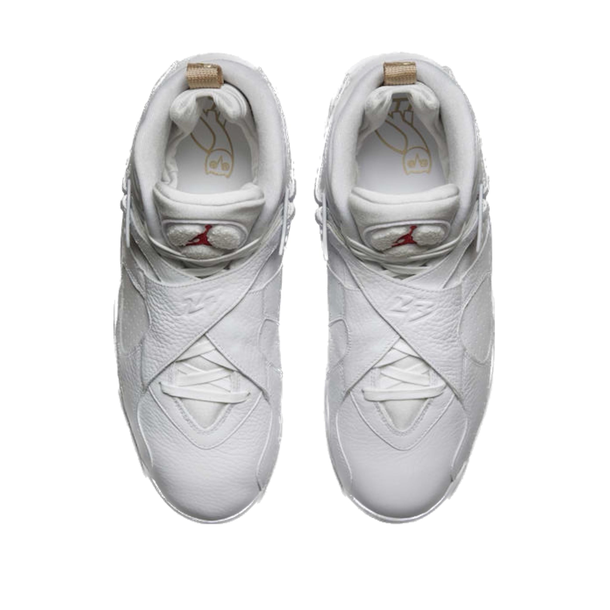 Air Jordan 8 Retro OVO Sneakers - White, Blue, Metallic Gold & Varsity Red Colorway | Men's Basketball Shoes for Court Play & Streetwear Fashion
