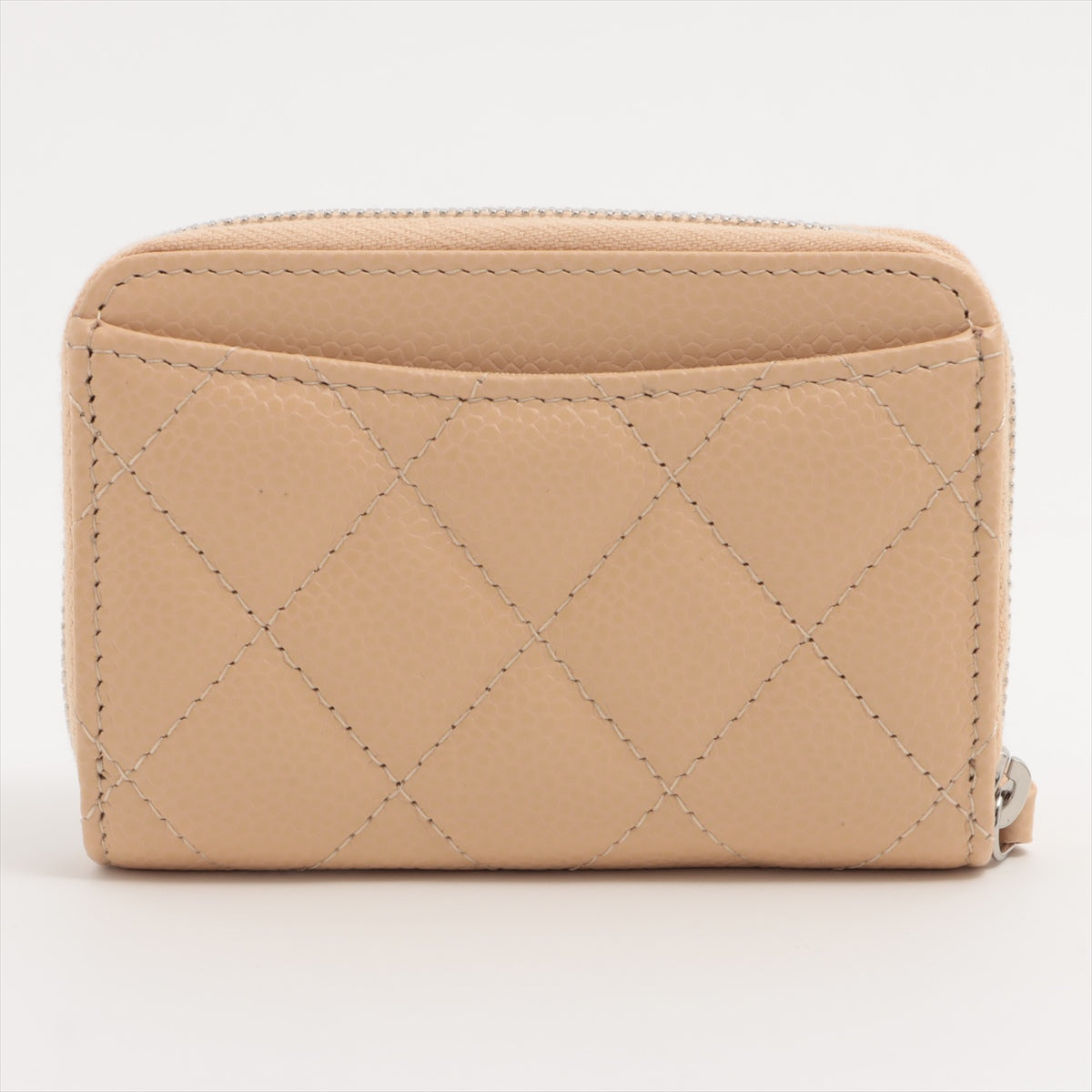 Chanel Caviar Leather Coin Card Holder in Beige - Luxury Compact Wallet for Everyday Use & Travel