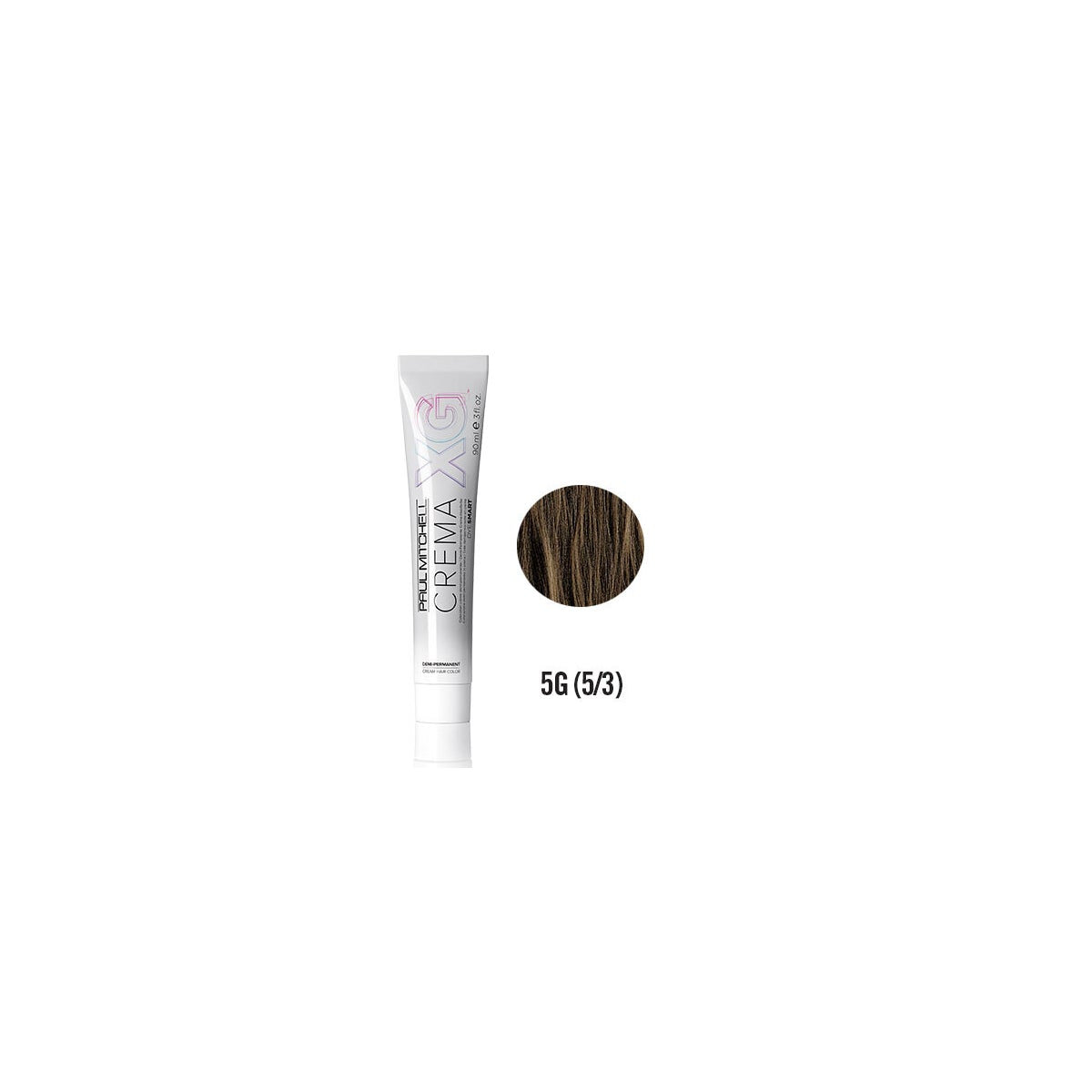 Crema XG Demi 5G (5/3) Hair Color Cream - Semi-Permanent Hair Dye for Vibrant Color & Shine - Perfect for Salon Quality Results at Home or Professional Use