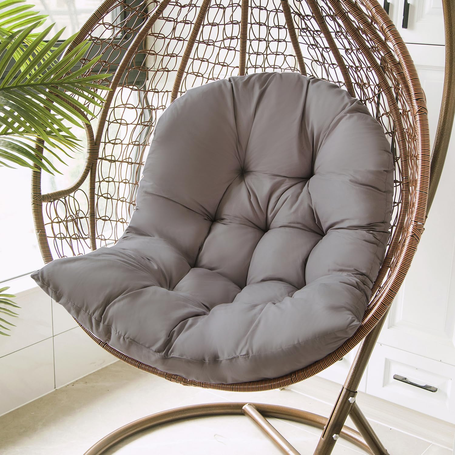 Comfy Hammock Swing Chair Cushion - Soft Hanging Basket Seat Pillow & Egg Chair Back Cushion Pad - Indoor/Outdoor Garden, Patio, Office Relaxation - Perfect for Reading Nooks, Porch Swings & Backyard Lounging