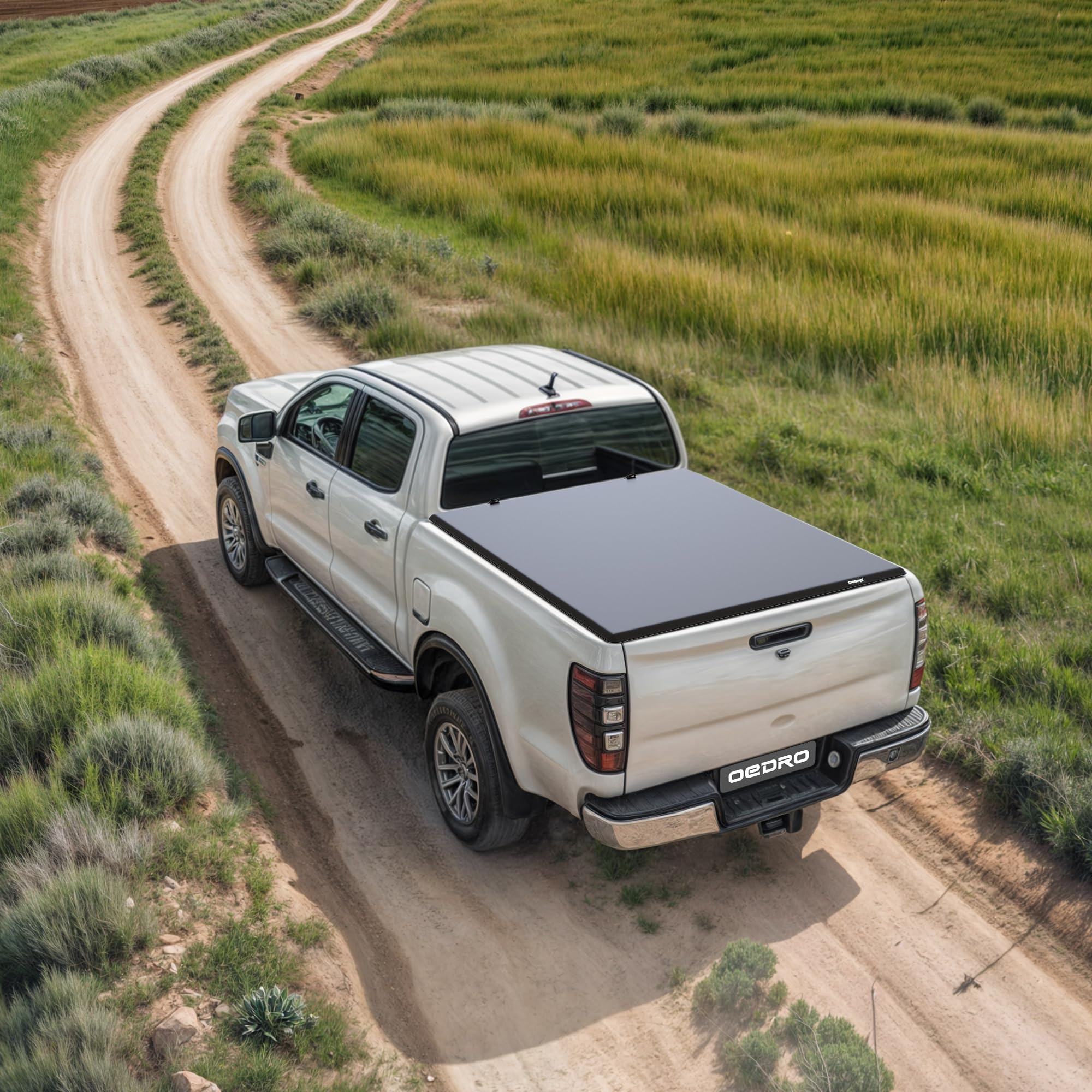OEDRO Soft Quad Fold Tonneau Cover for 2009-2014 Ford F-150 F150 5.5ft Bed | Waterproof Truck Bed Cover | Easy Installation & Durable Protection | Perfect for Camping, Hauling & Outdoor Adventures
