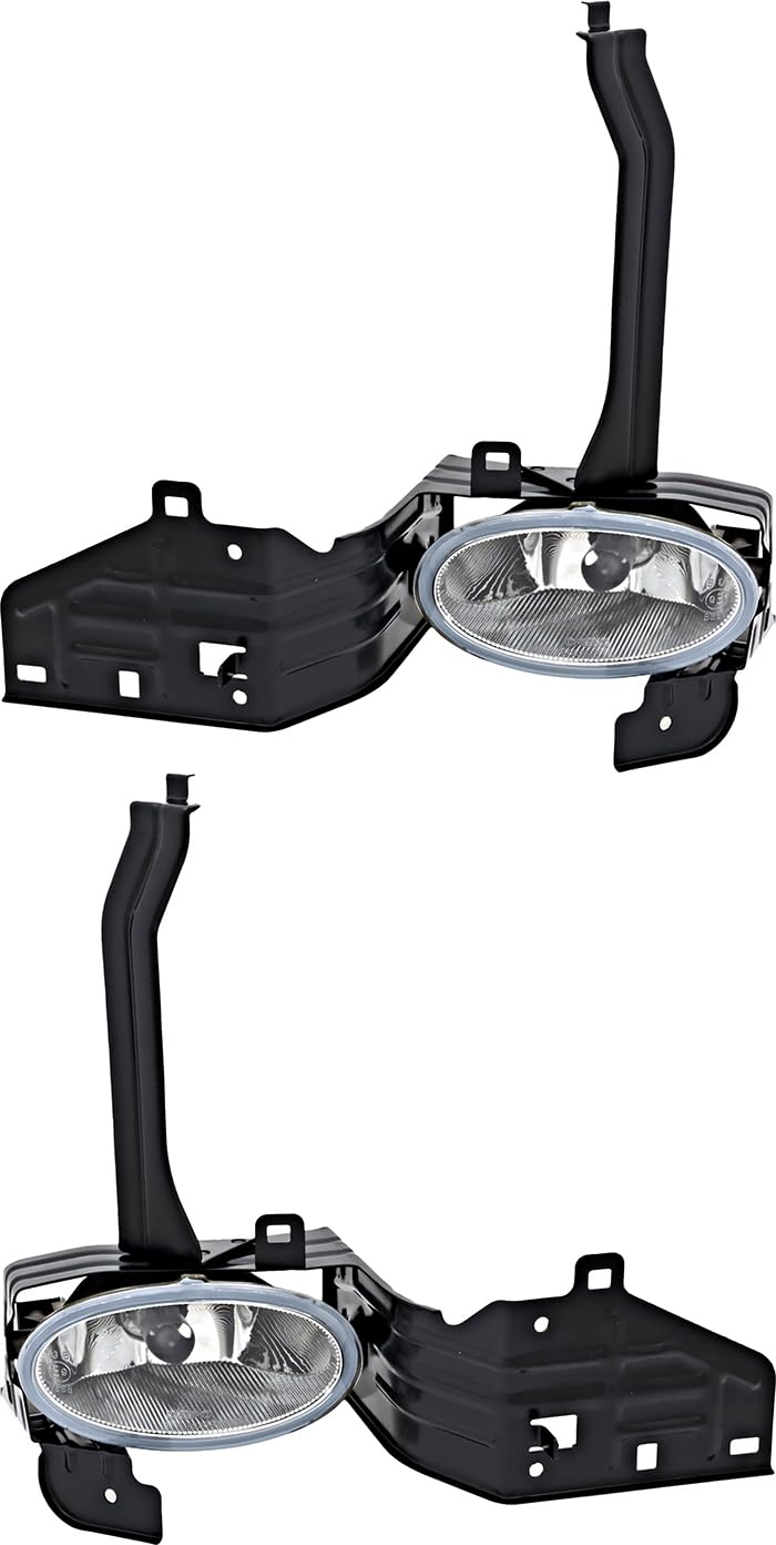 Honda Accord Sedan Fog Lights Lamps Set for 2008 2009 2010 Models - Driver & Passenger Side Replacement - Enhance Visibility in Rain & Fog