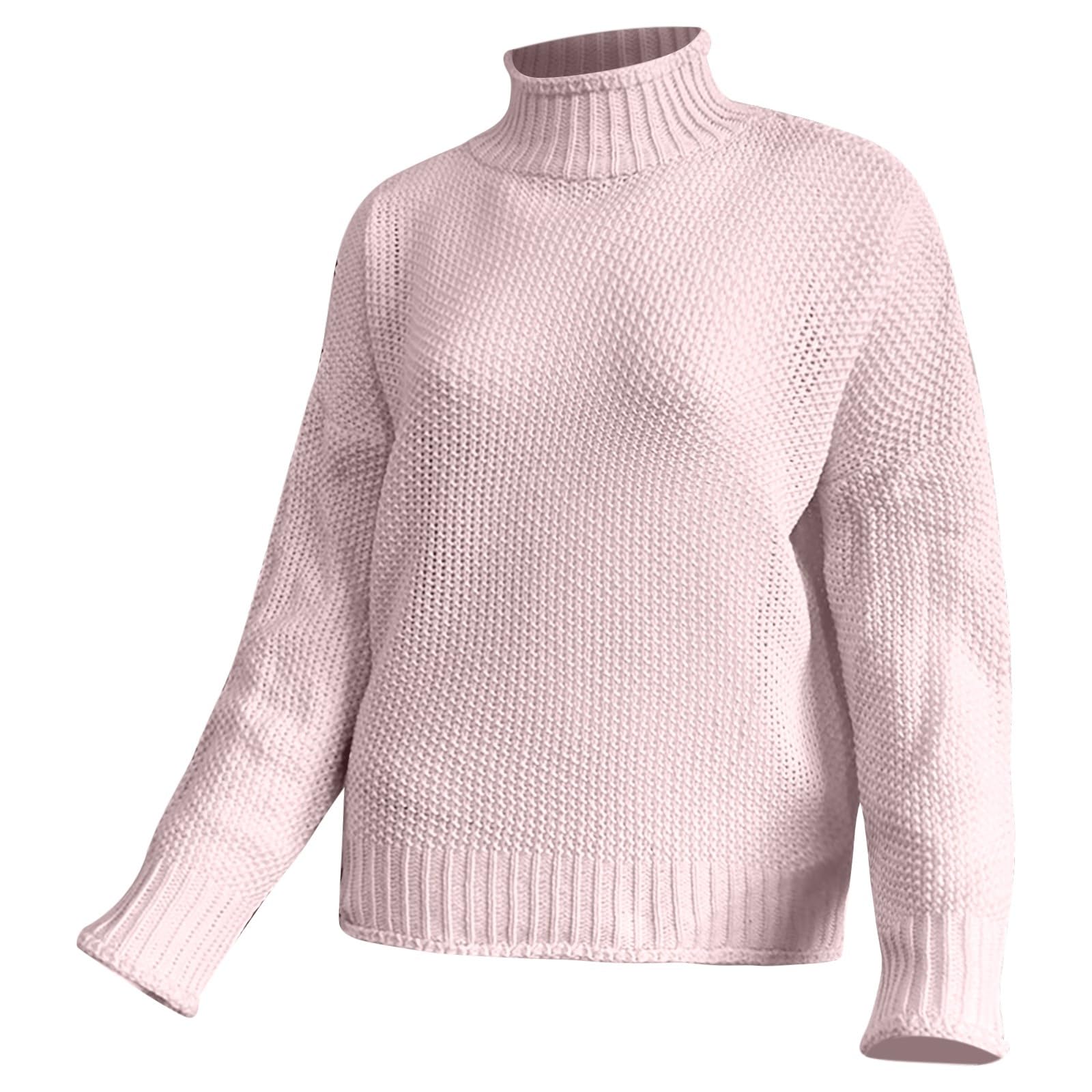 ADJHDFH Women's Oversized Turtleneck Sweater - Batwing Long Sleeve Chunky Knit Pullover Jumper | Cozy Winter Fashion for Casual Outings & Office Wear