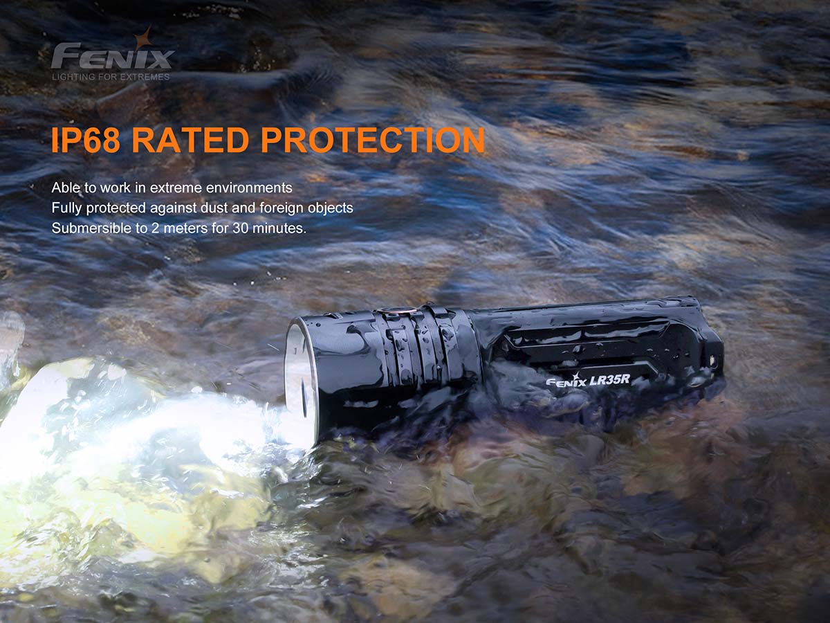 Fenix LR35R 10000 Lumens Rechargeable Flashlight - Ultra Bright LED Torch for Camping, Hiking, Emergency & Outdoor Adventures