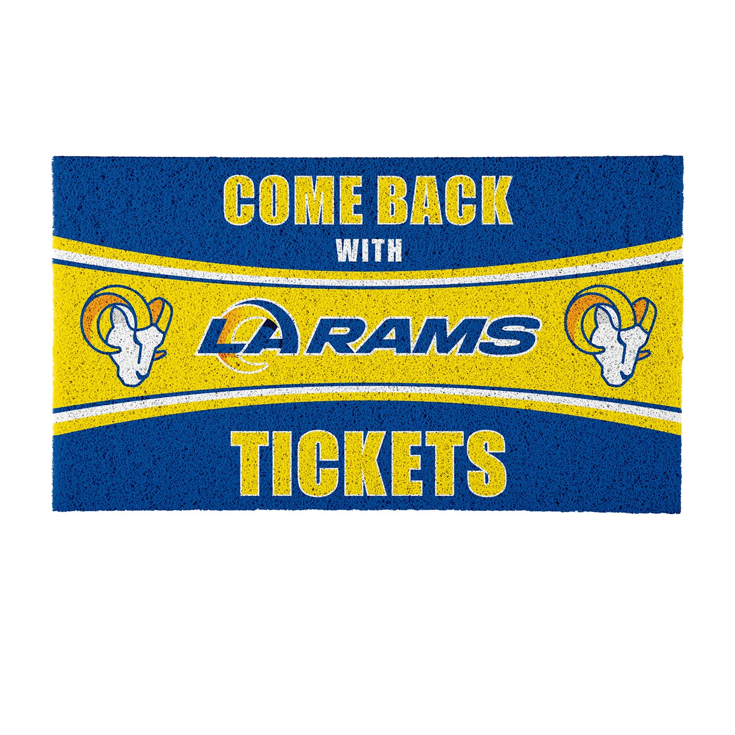 Los Angeles Rams NFL Team Sports Welcome Mat – 28 x 16 Inch Non-Slip Indoor/Outdoor Door Mat for Entryway – Perfect for Muddy Paws, Sports Fans & Home Décor – Great for Game Days, Front Door Protection & Pet Owners