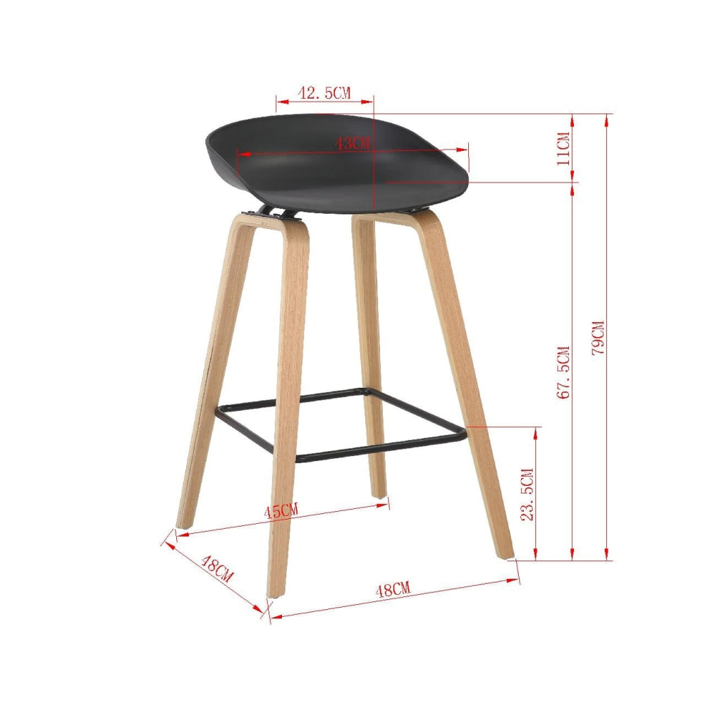 Premium Calla Scandinavian Kitchen Counter Bar Stool - 28.3