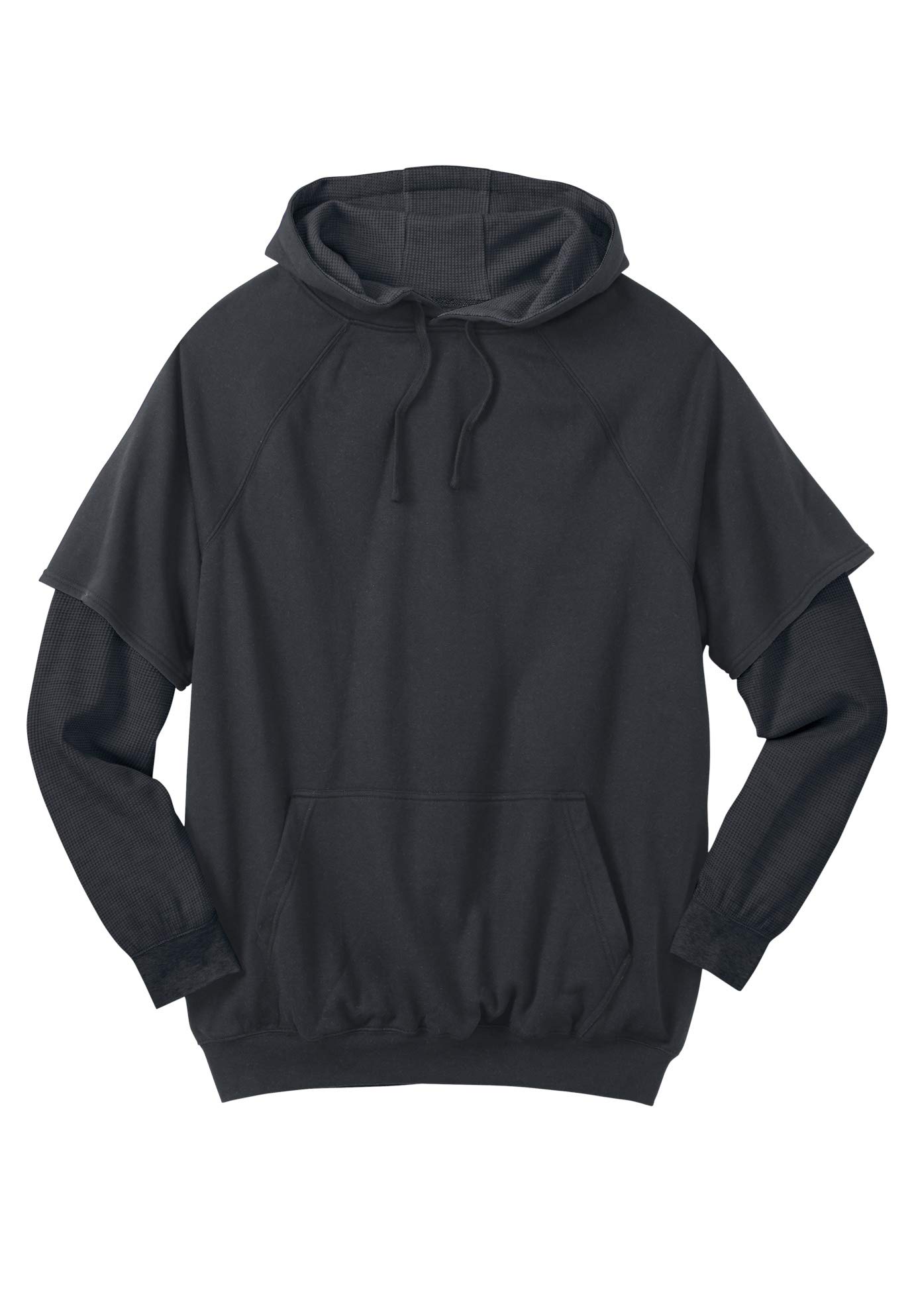 KingSize Men's Big & Tall Thermal Waffle-Lined Hoodie - Warm Winter Pullover for Cold Weather | Cozy Lounge & Outdoor Activities
