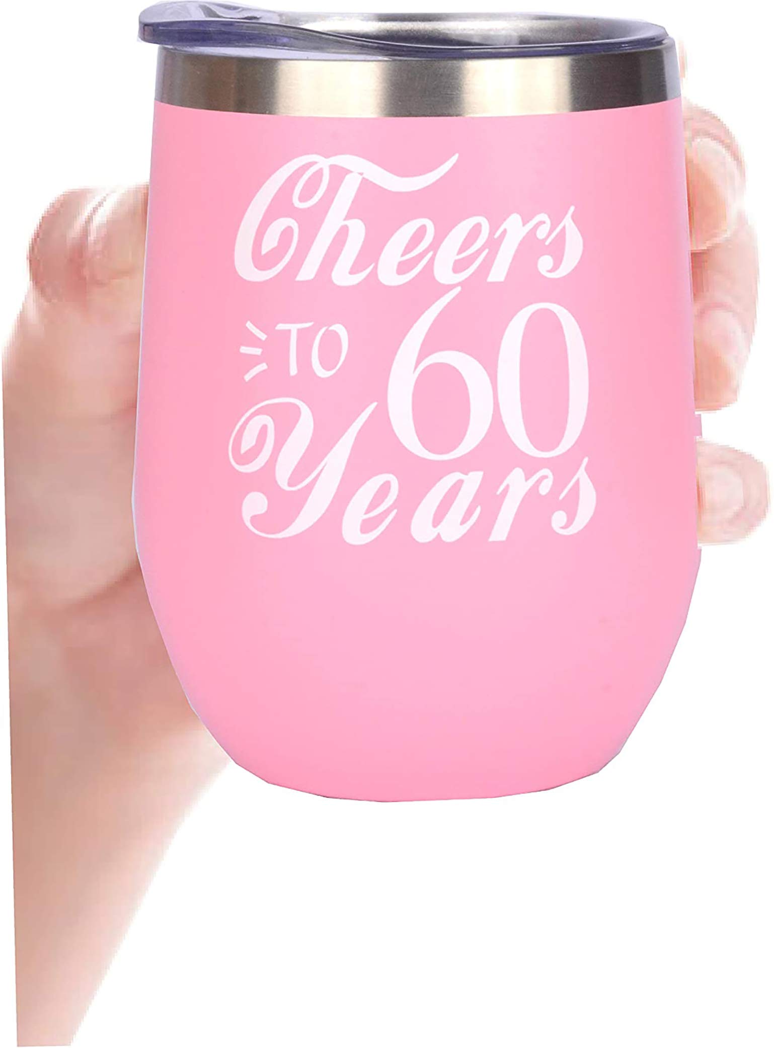 MEANT2TOBE 60th Birthday Gifts for Women - Insulated Tumbler Cup with Lid & Straw, Personalized 60 Year Old Birthday Present, Elegant 60th Birthday Party Decor - Perfect for Mom, Grandma, Wife & Friends Celebrations