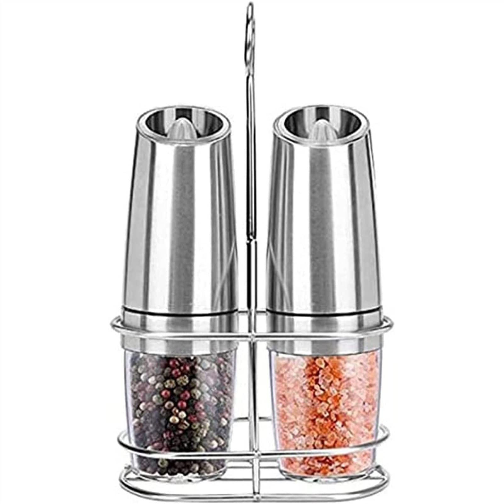 Premium Electric Salt and Pepper Grinder Set - 2 Pack Automatic Rechargeable Mills with Adjustable Ceramic Grinding - Refillable Gravity Spice Shakers - Battery-Free Operation - Perfect for Kitchen, Dining & Gifting (Black) - Ideal for Home Cooking, Restaurants & Gourmet Meals