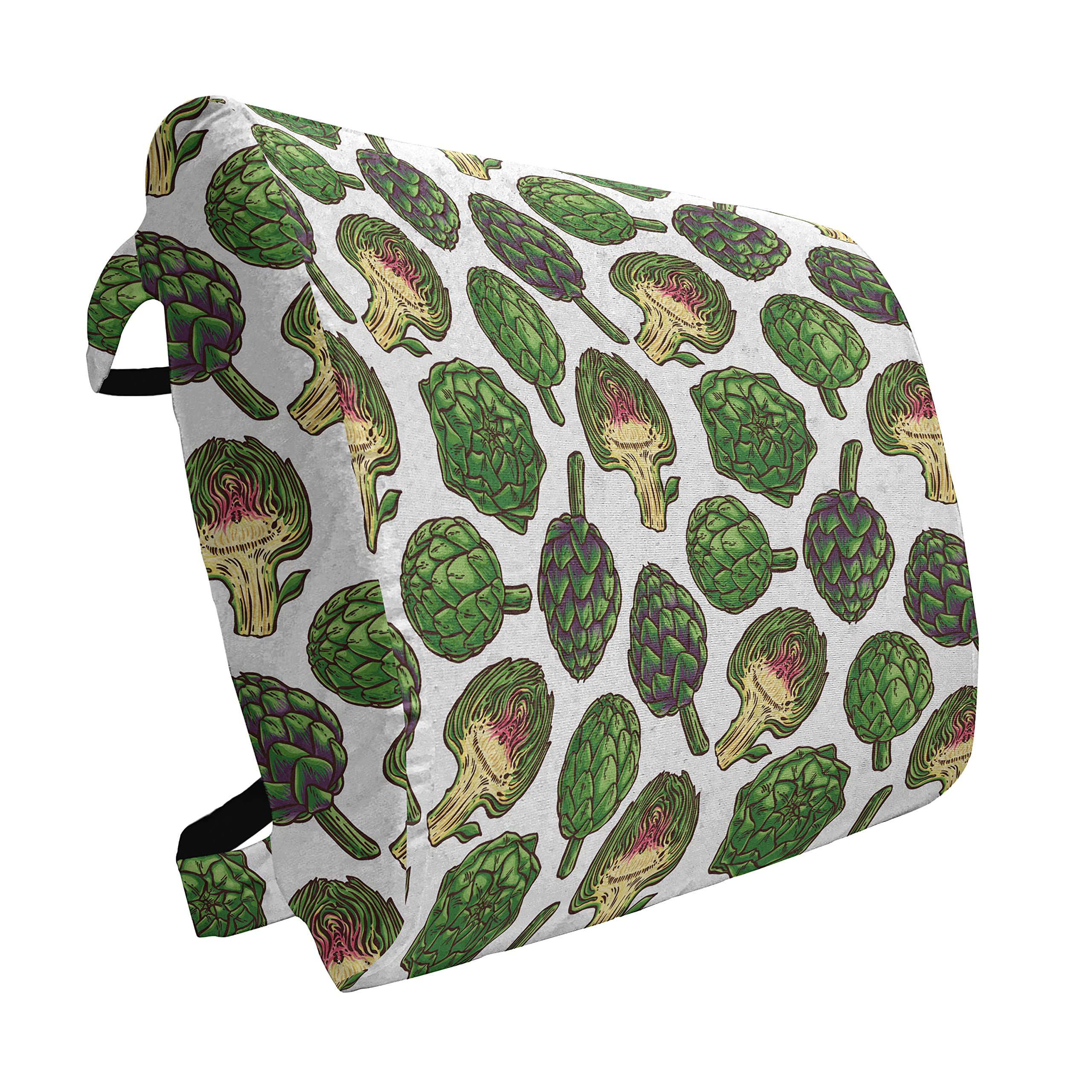 Ambesonne Lumbar Support Pillow - Hand Drawn Artichoke Design, High Density Foam for Office Chair & Car Seat, 14