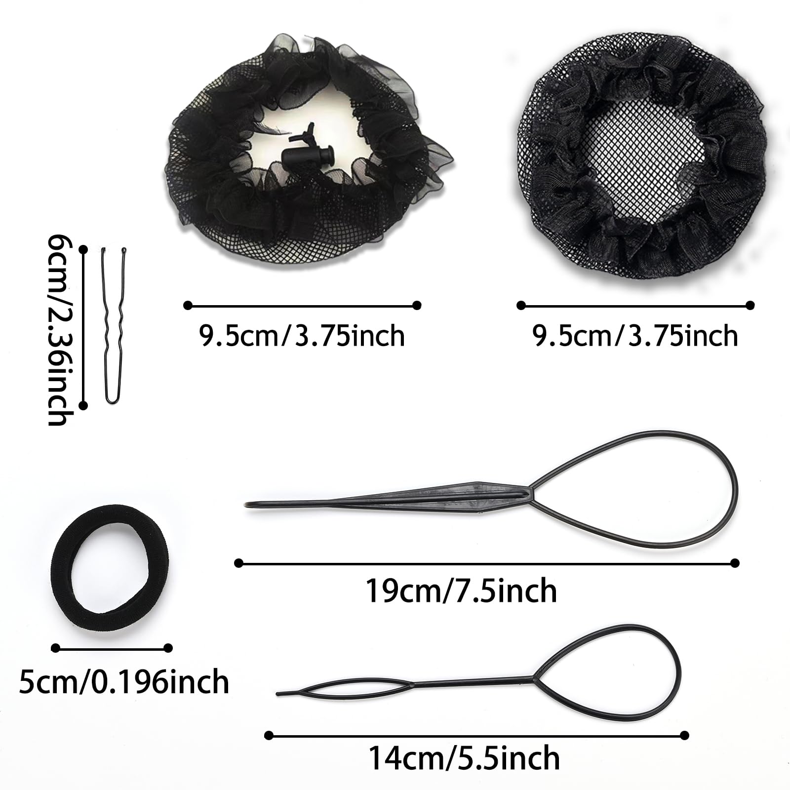 31-Piece Hair Bun Maker Set - Complete Styling Accessories Kit for Women (Black) | Perfect for Updos, Ponytails & Everyday Hairstyles at Home, Work or Special Occasions