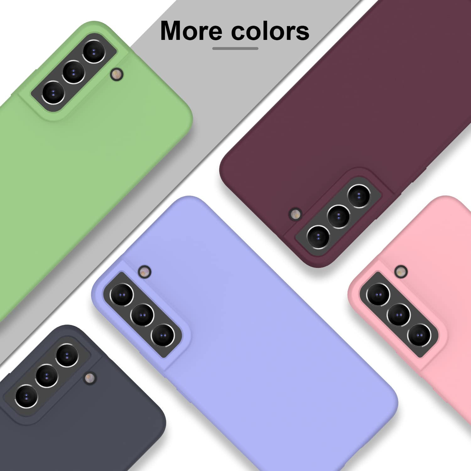 DEENAKIN Samsung Galaxy S22 Case - Soft Flexible Silicone Gel Cover with Shockproof Protection | Slim Fit Full Body Bumper Case in Lavender Purple | Perfect for Everyday Use, Travel & Outdoor Activities