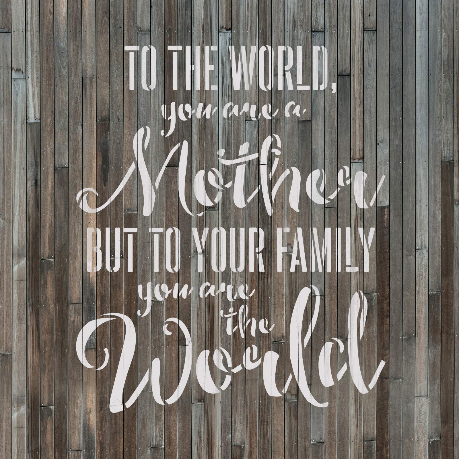 Mother's Day Stencil Set - DIY Wall Art Decor & Craft Kit for Mom - Family, Love & Appreciation Gifts - Perfect for Home Decor, Scrapbooking, and Handmade Greeting Cards