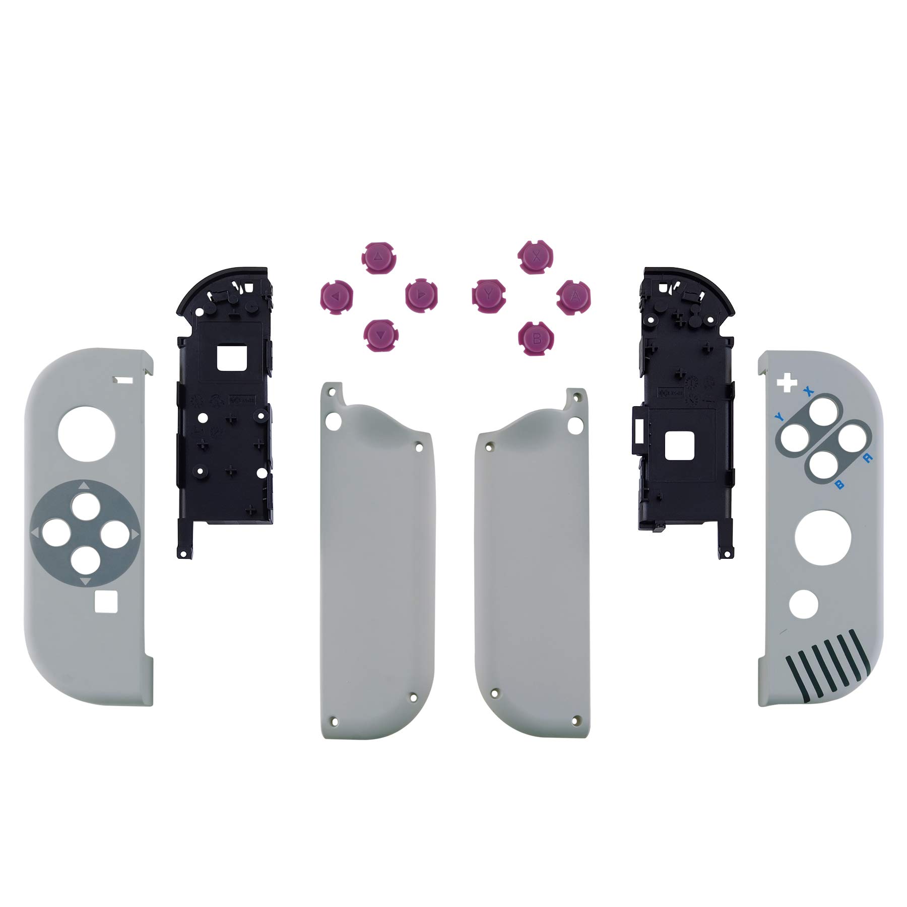 eXtremeRate DIY Replacement Shell & Buttons Kit for Nintendo Switch/Switch OLED Joy-Con Controllers - Classic 1989 GB DMG-01 Style (No Joy-Con Included) - Perfect for Gaming Enthusiasts and Custom Modders