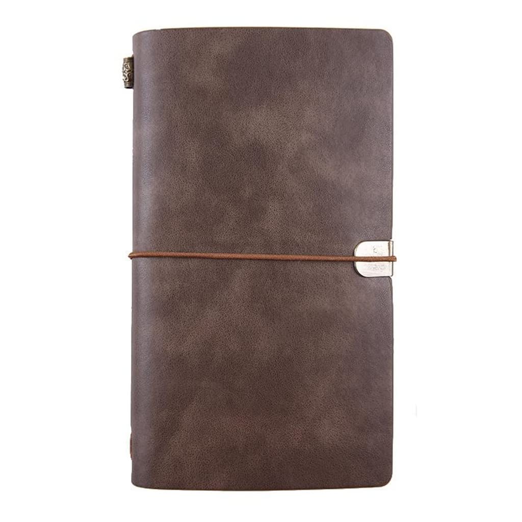 Handmade Vintage Leather Journal - A6 Writing Notebook, Sketchbook & Planner, 76 Pages, PU Leather Bound (12x20cm) - Perfect for Travel, Journaling, Note Taking & Gift Giving