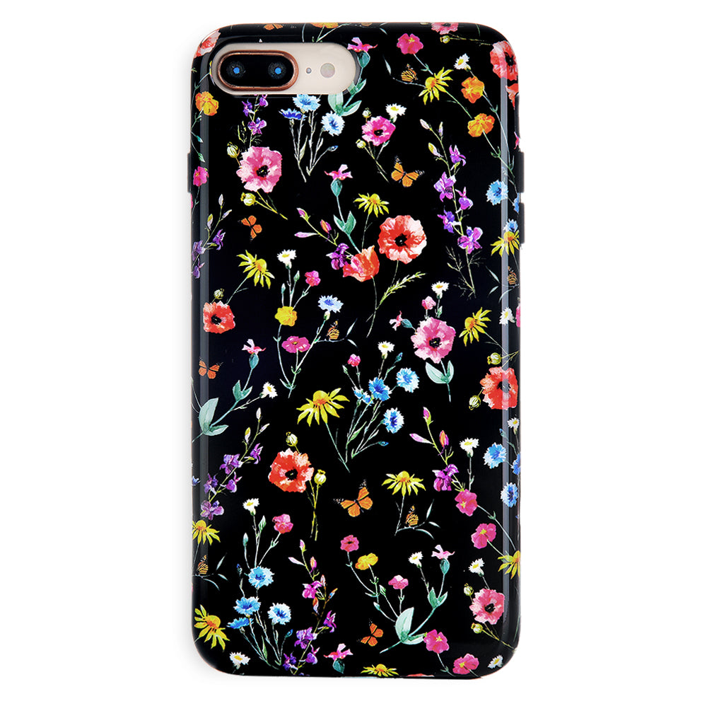 Premium Black Wildflower iPhone Case - Durable Protective Cover for iPhone [Model] - Perfect for Everyday Use, Travel & Outdoor Adventures