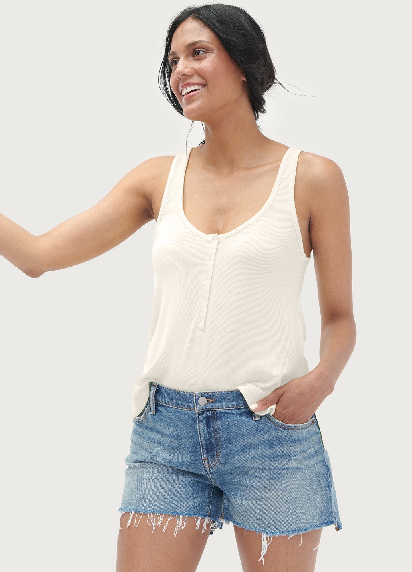 Ultra Soft Ribbed Nursing Tank Top for Breastfeeding Moms - Comfortable Maternity Wear for Day & Night Use