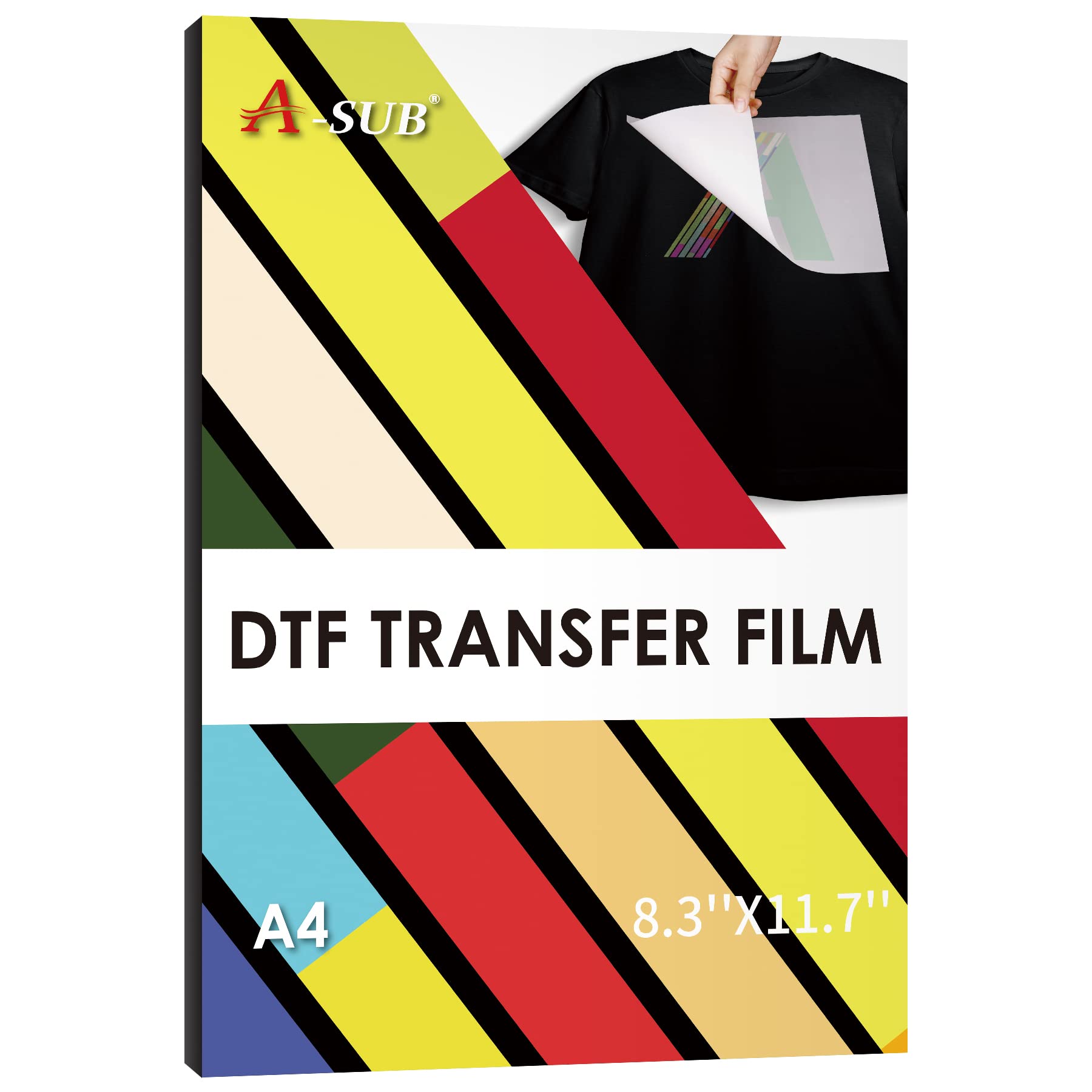 Premium A-SUB DTF Transfer Film - 30 Sheets A4 Size for Sublimation & DTF Inkjet Printers | Double-Sided Matte Direct to Film Transfer Paper for T-Shirts, Hoodies & All Fabrics | Ideal for Custom Apparel, DIY Crafts & Small Business Printing
