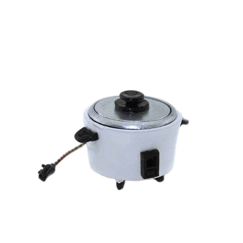 1:12 Scale Miniature Dollhouse Kitchen Accessories - Tiny Rice Cooker for Dollhouse Miniatures | Perfect for Dollhouse Decor, DIY Crafts & Collectibles