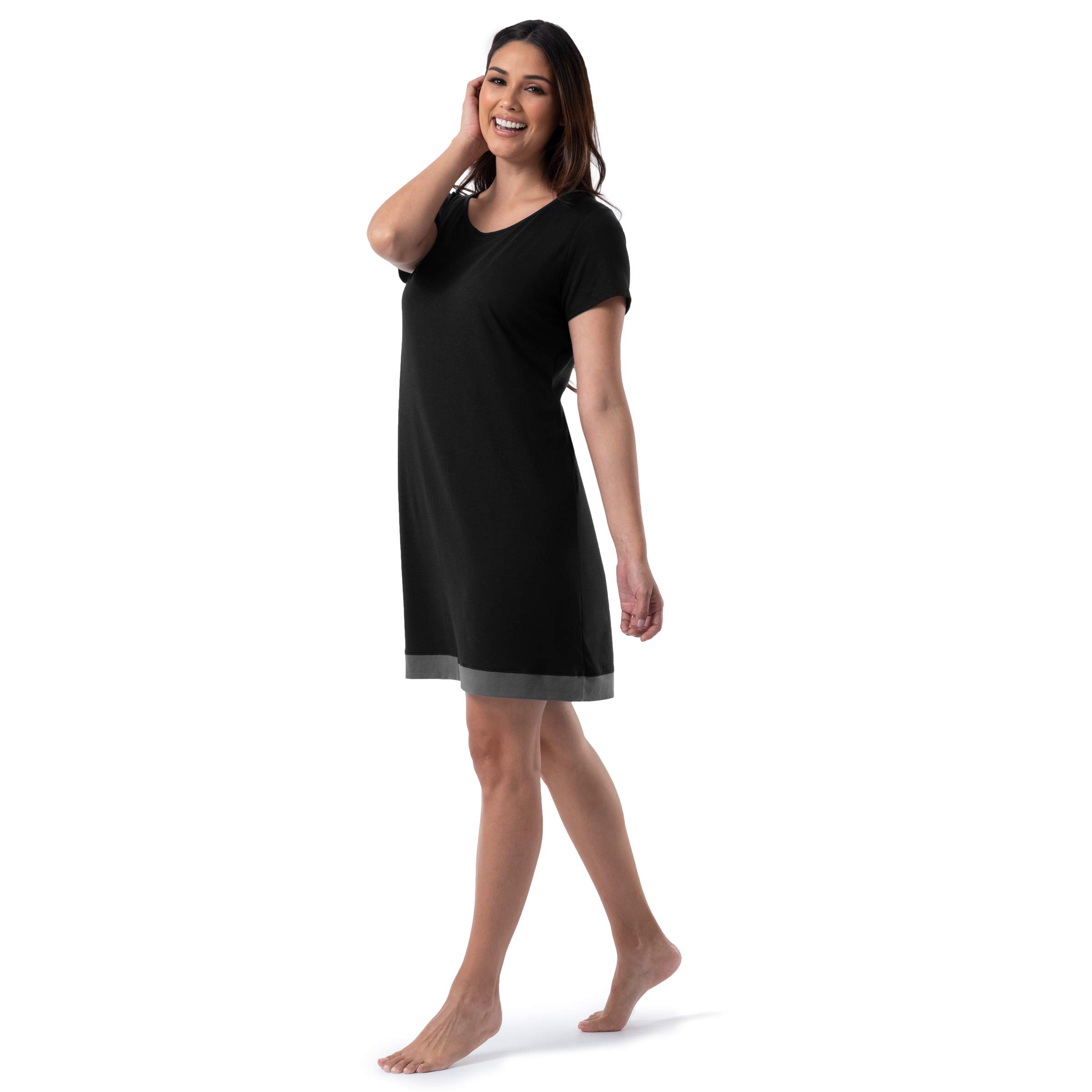 Fruit of the Loom Women's Super Soft Breathable Sleep Shirt - Comfortable Nightwear for Relaxing at Home & Lounging