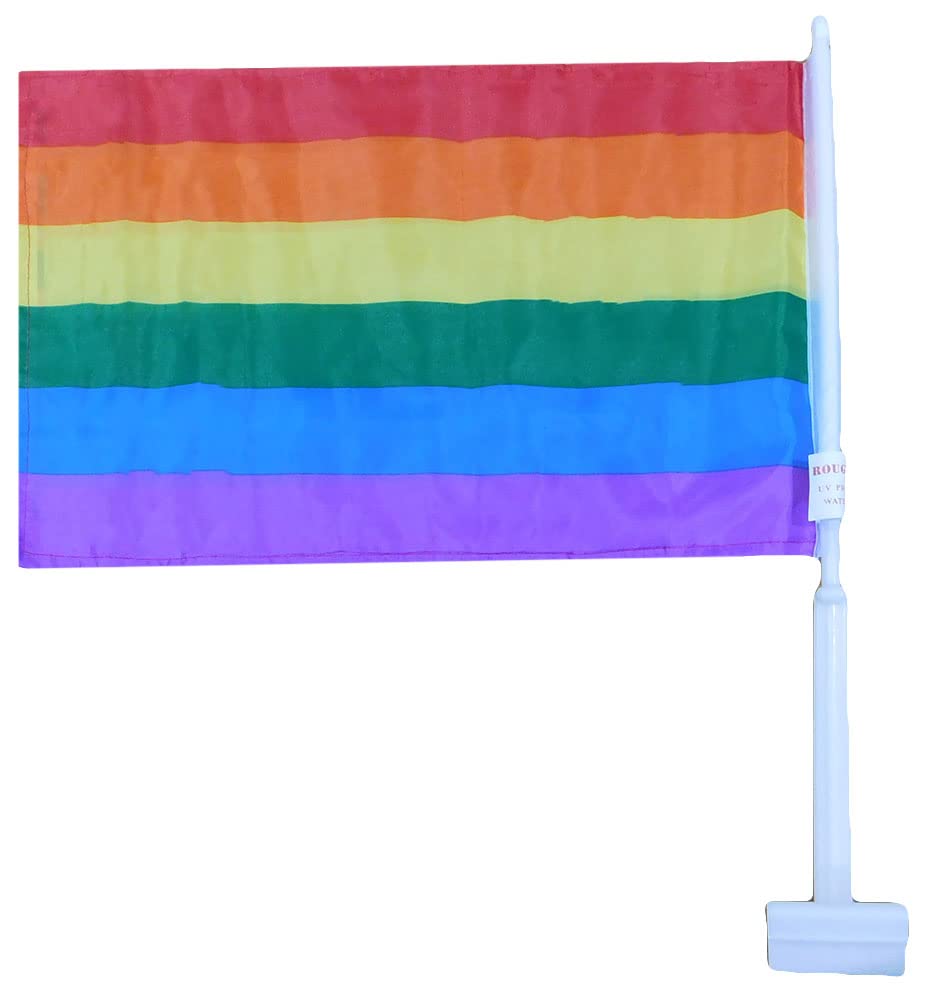 12-Pack Rainbow Striped LGBTQ Pride Double-Sided 12