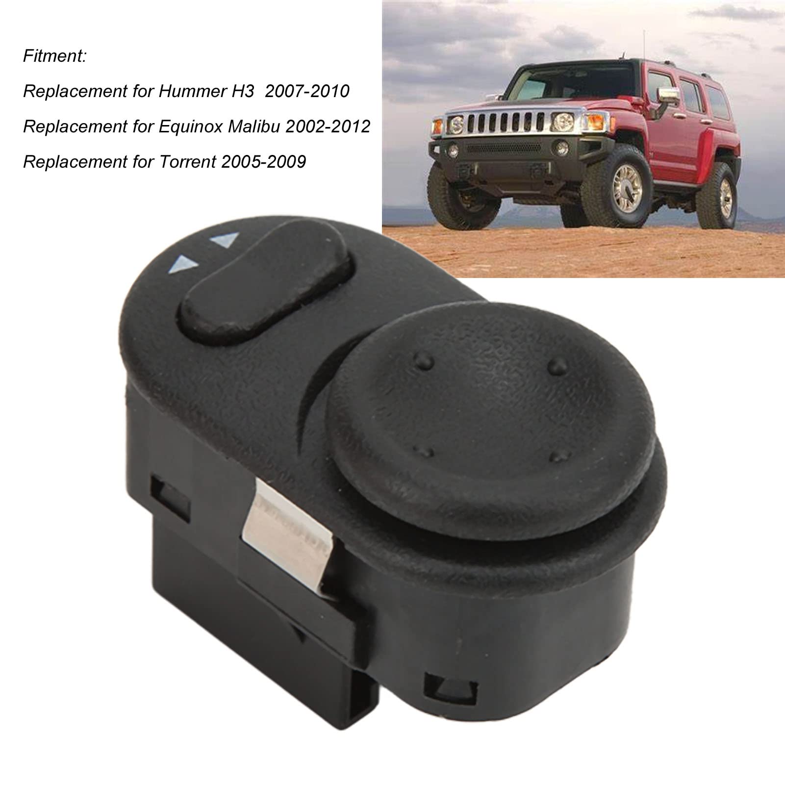 Qiilu Power Mirror Switch Replacement for H3 2007-2010 - 15250458 Side Door Mirror Control Switch for Exterior Rearview Mirrors | Perfect for Off-Roading & Daily Commuting