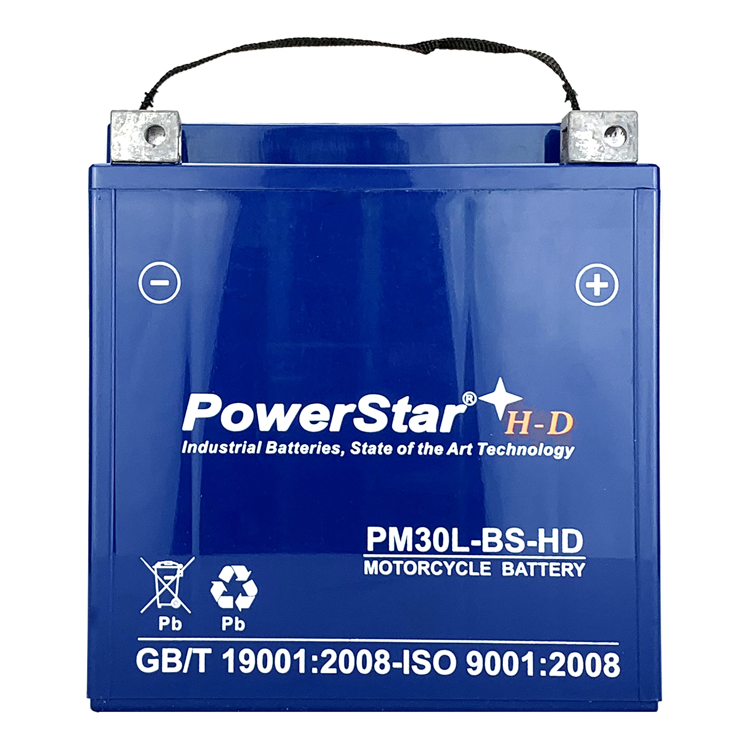 PowerStar YTX30L-BS Replacement Motorcycle Battery - Compatible with HARLEY-DAVIDSON FL/FLH Touring 1450CC Models (1999-2006) - High Performance AGM Battery for Long Rides & Heavy-Duty Use
