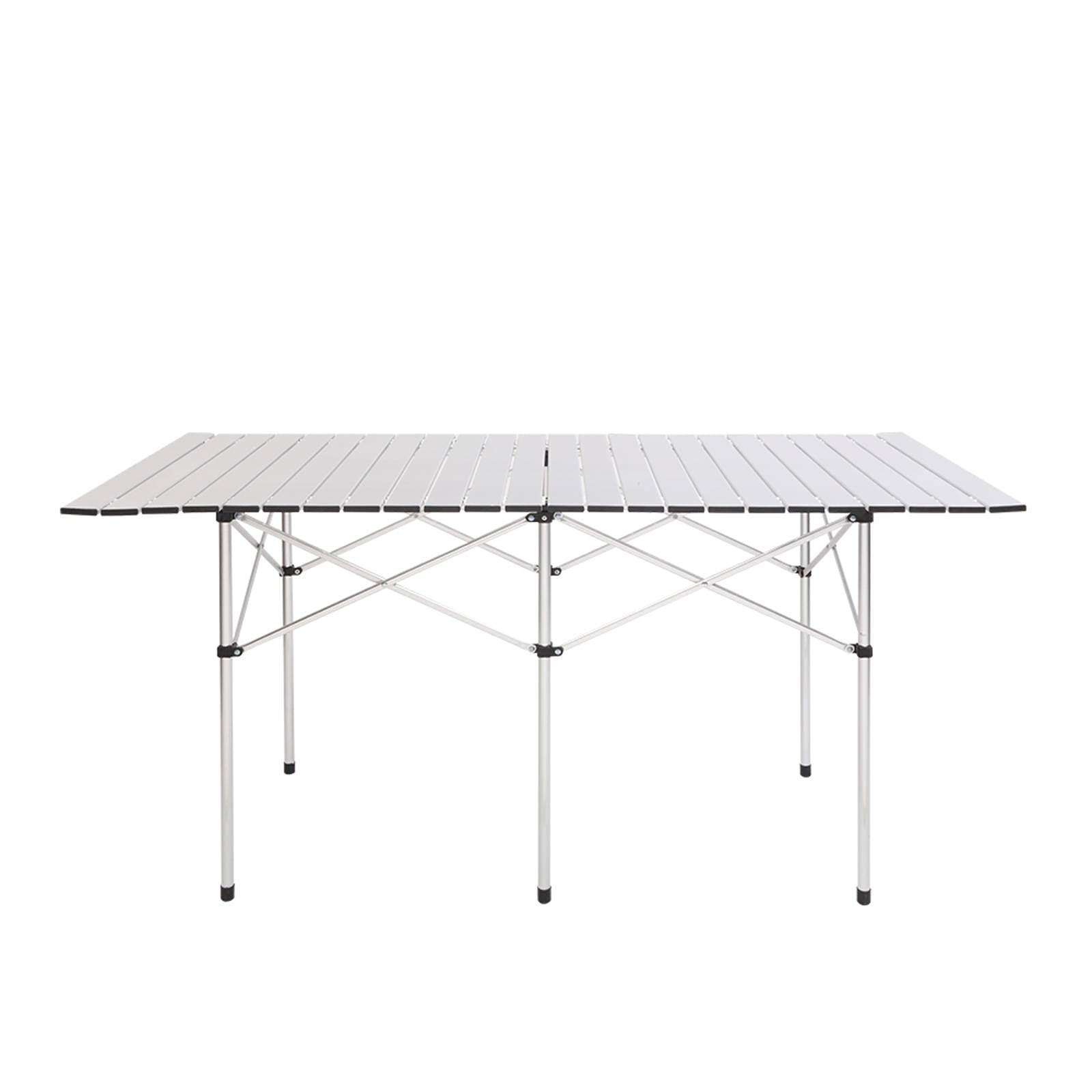140 x 70 x 70cm Foldable Rectangular Camping Table - Portable Outdoor Picnic Table for Camping, Beach, BBQ & Backyard Parties