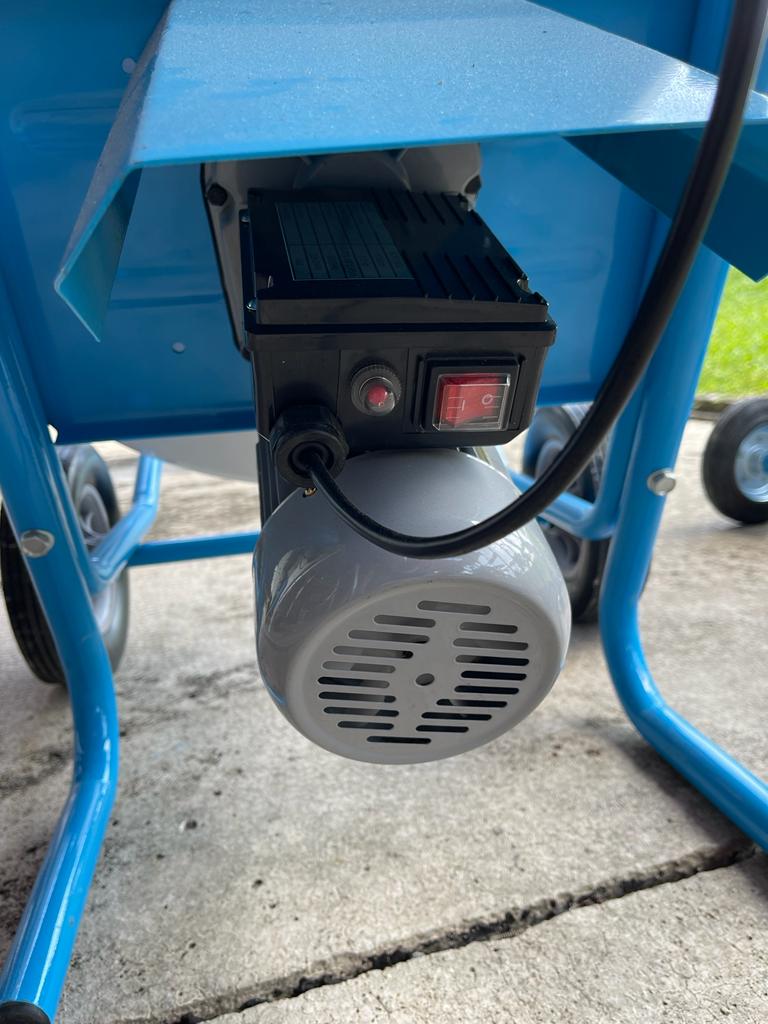 160L 240V Electric Cement Mixer with Motor - Blue & White (Model CMX HGJ160E) | Perfect for DIY Home Projects, Construction, and Concrete Work