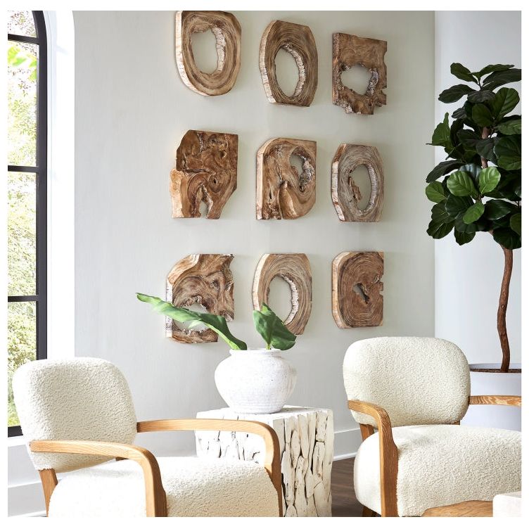Serengeti Wood Wall Art Set of 9 - Handmade African Safari Decor for Living Room, Bedroom & Office - Perfect for Home & Office Decor, Gifts & Interior Design